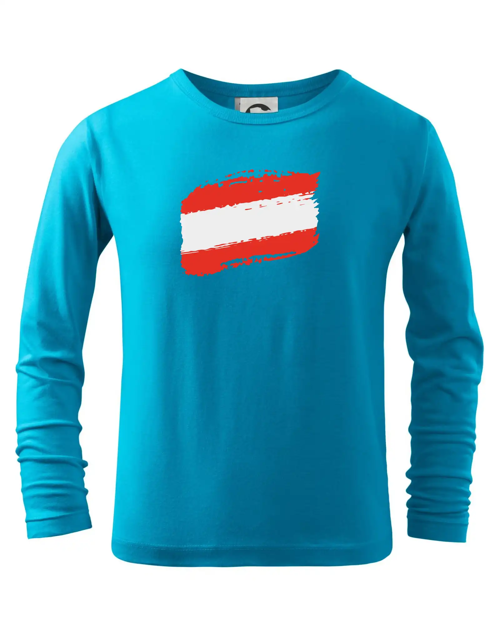 Motívy štátnych vlajok - Rakúsko vlajka - Tričko detské Long Sleeve