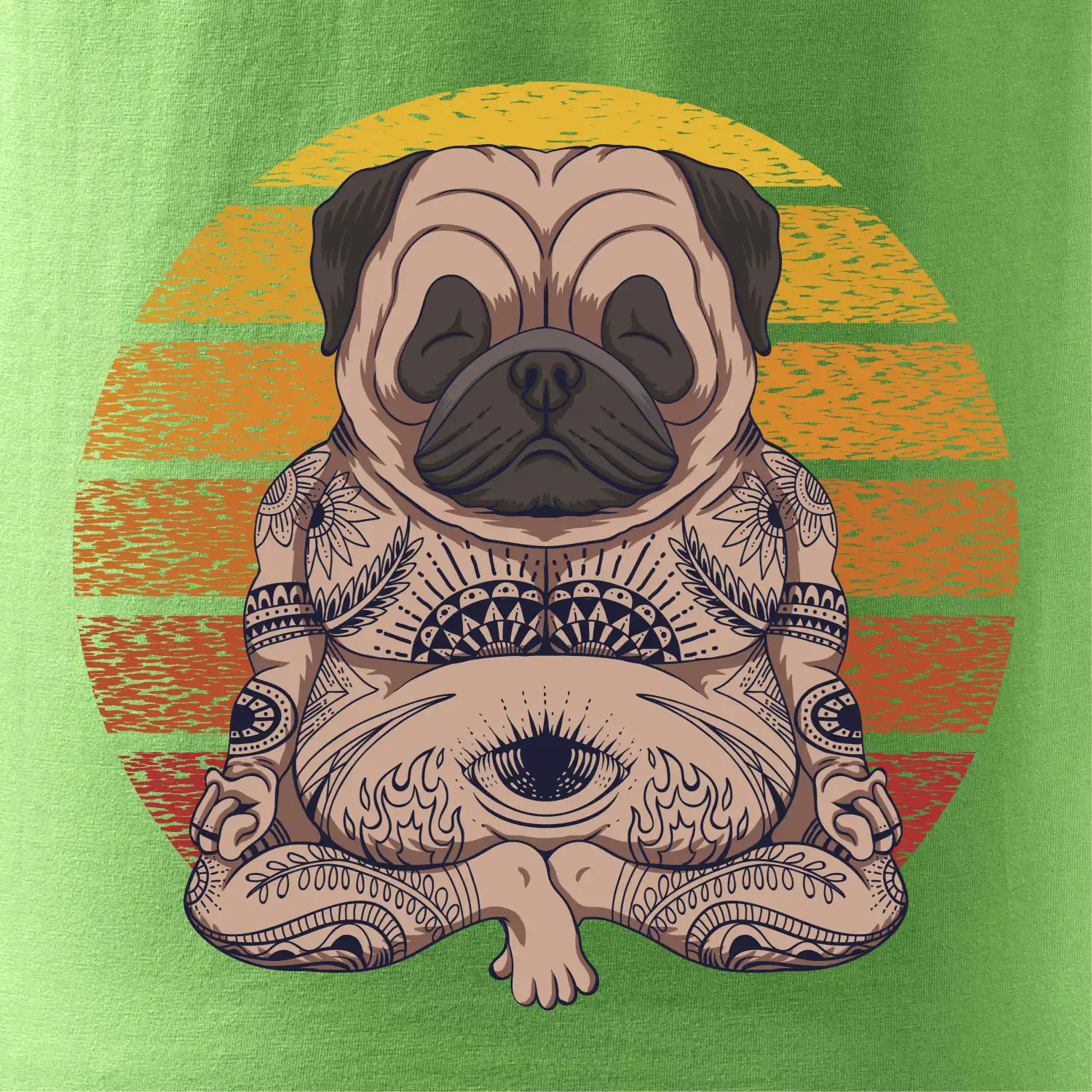 Yoga meditace - pug