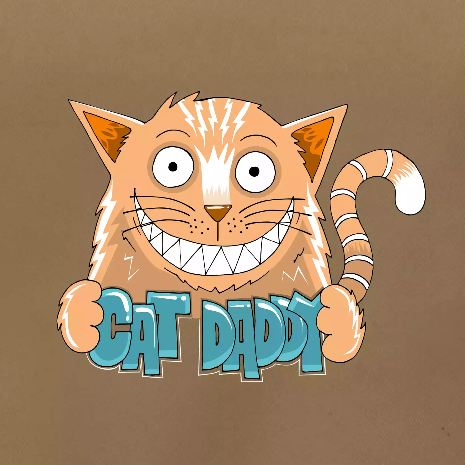 Cat daddy s vyceněnými zuby (Pecka design)