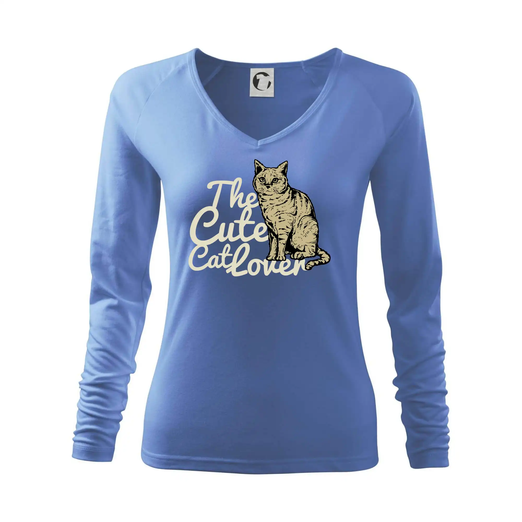 Vtipná tričká s mačkou - The cute cat lover - Tričko dámske Elegance