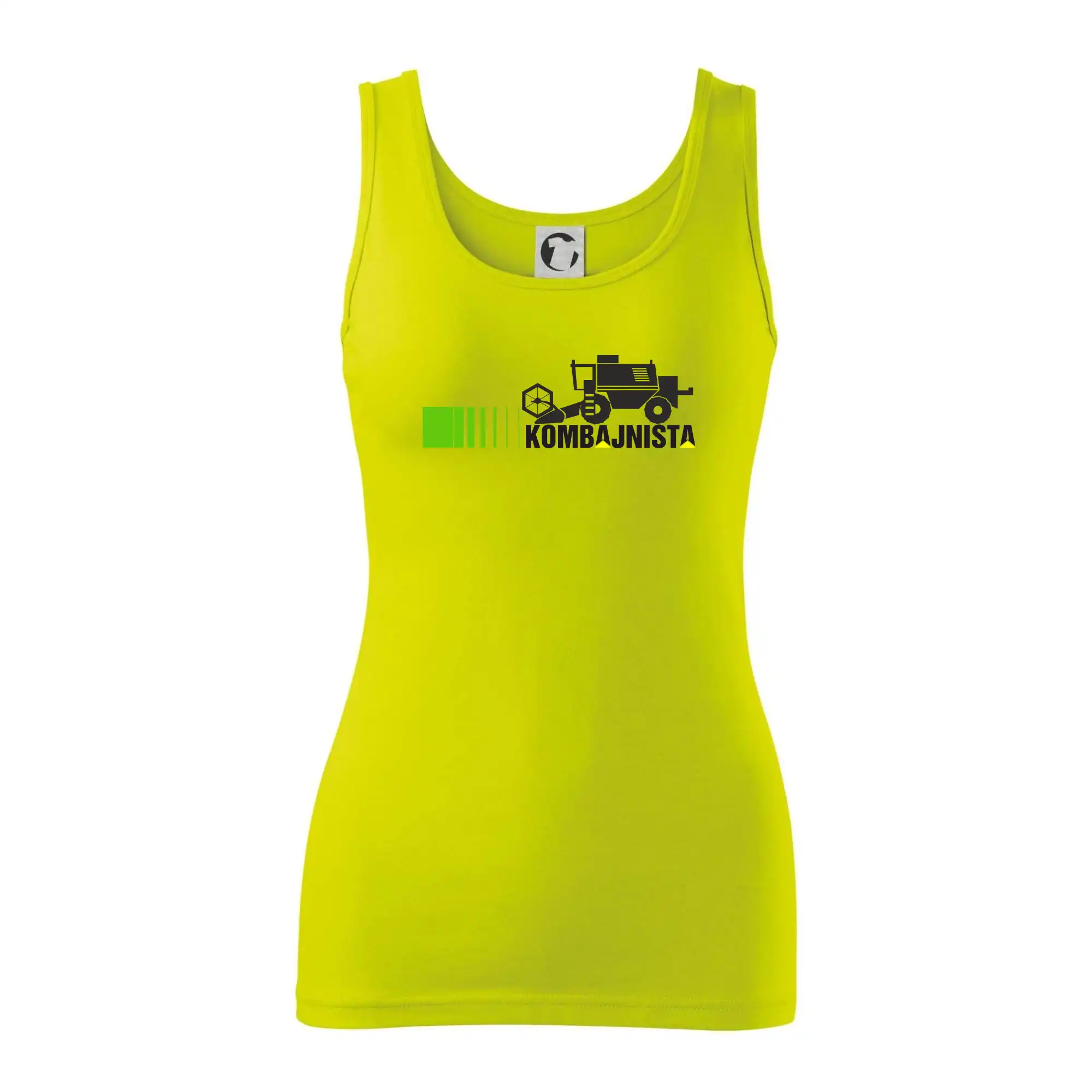 Kombajnista zelená a žlutá