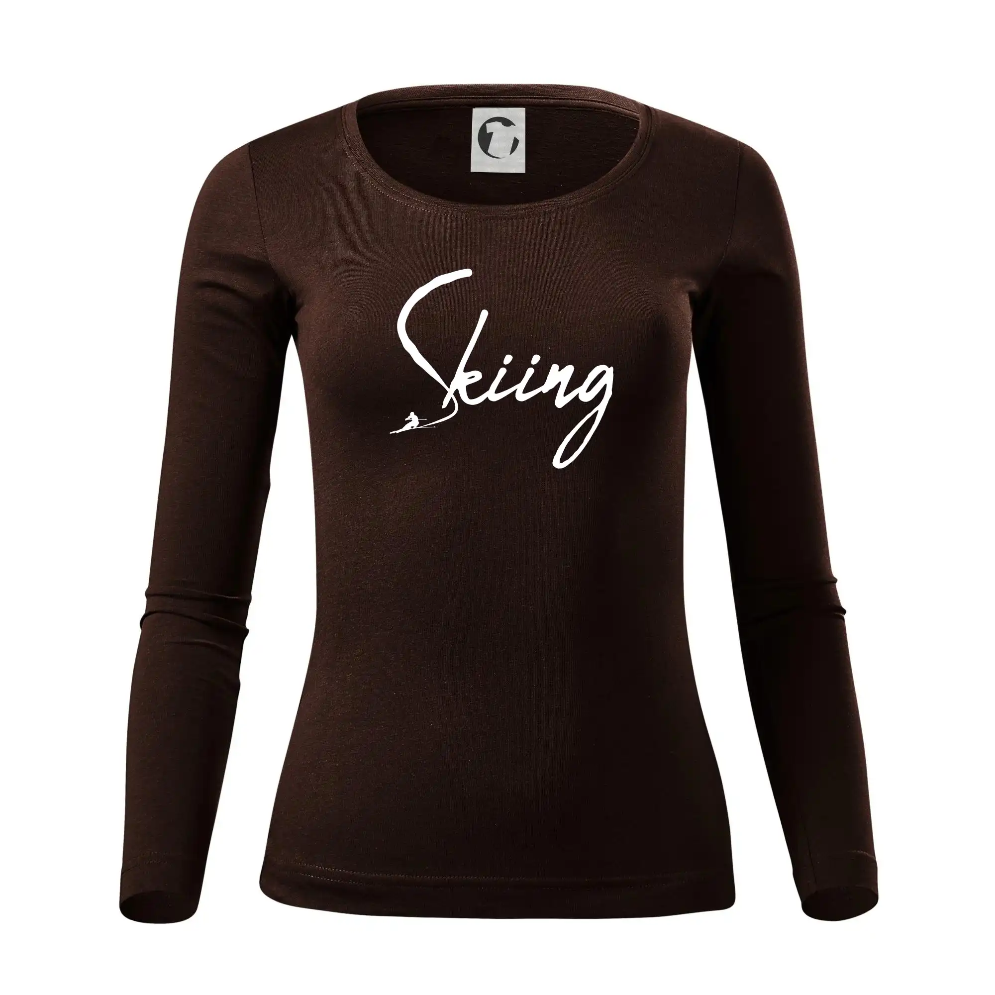 Skiing nápis lyžař