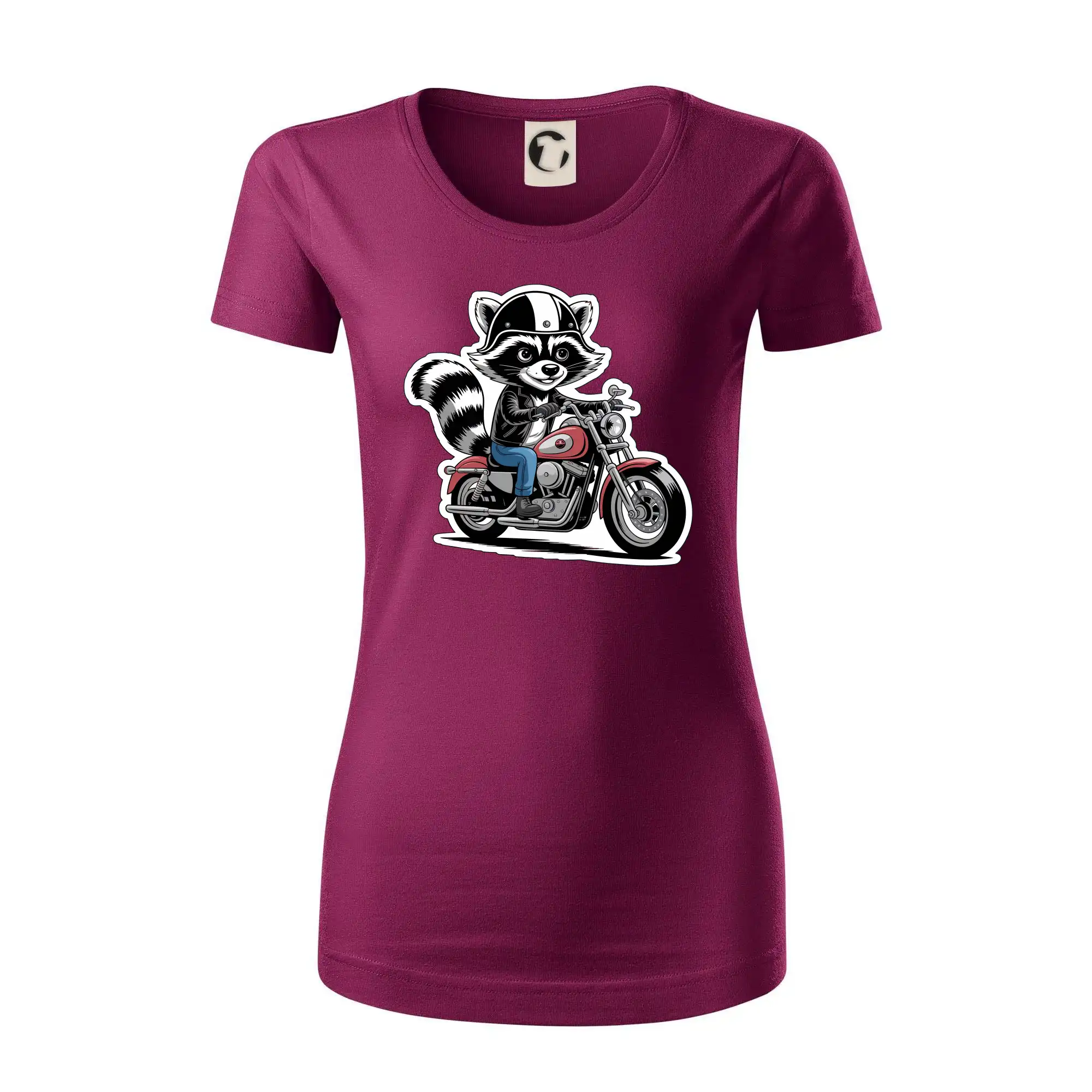 Mýval na motorce kreslený