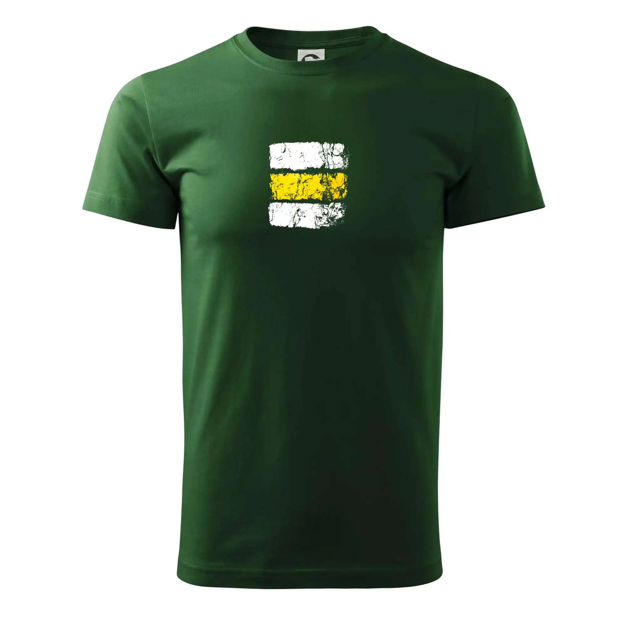 Trička pre cestovateľov - Turistická značka - žltá - Tričko extra veľké  (5-8XL)