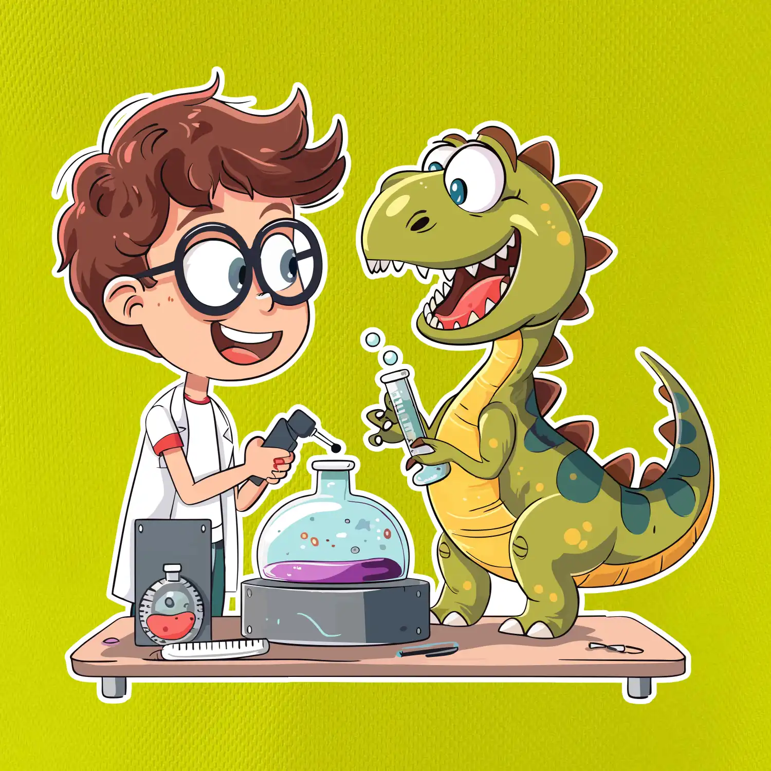 Chemik a dinosaurus - kluk / holka