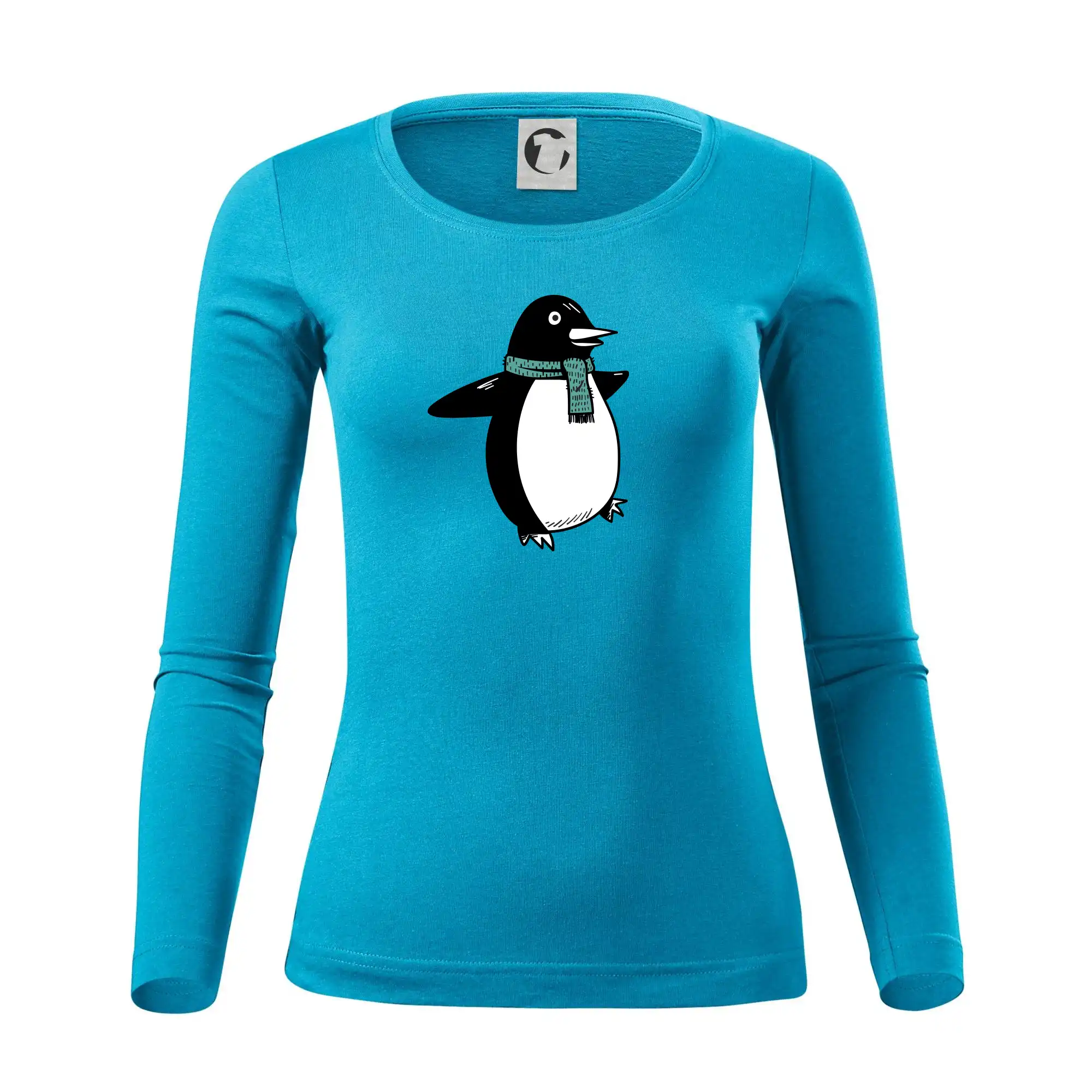 Tučňák se zelenou šálou