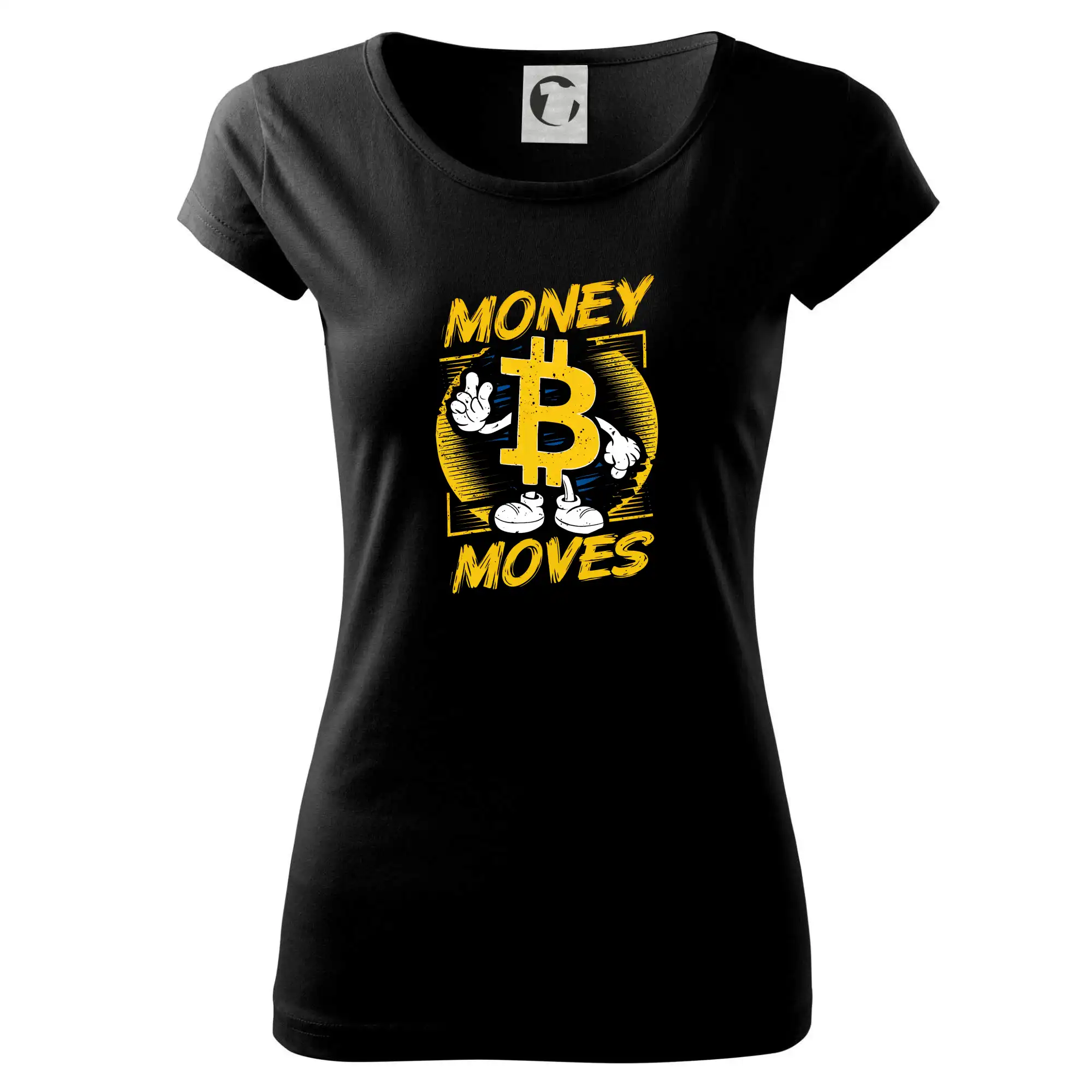 Money moves bitcoin mascot - Dámske tričko Pure
