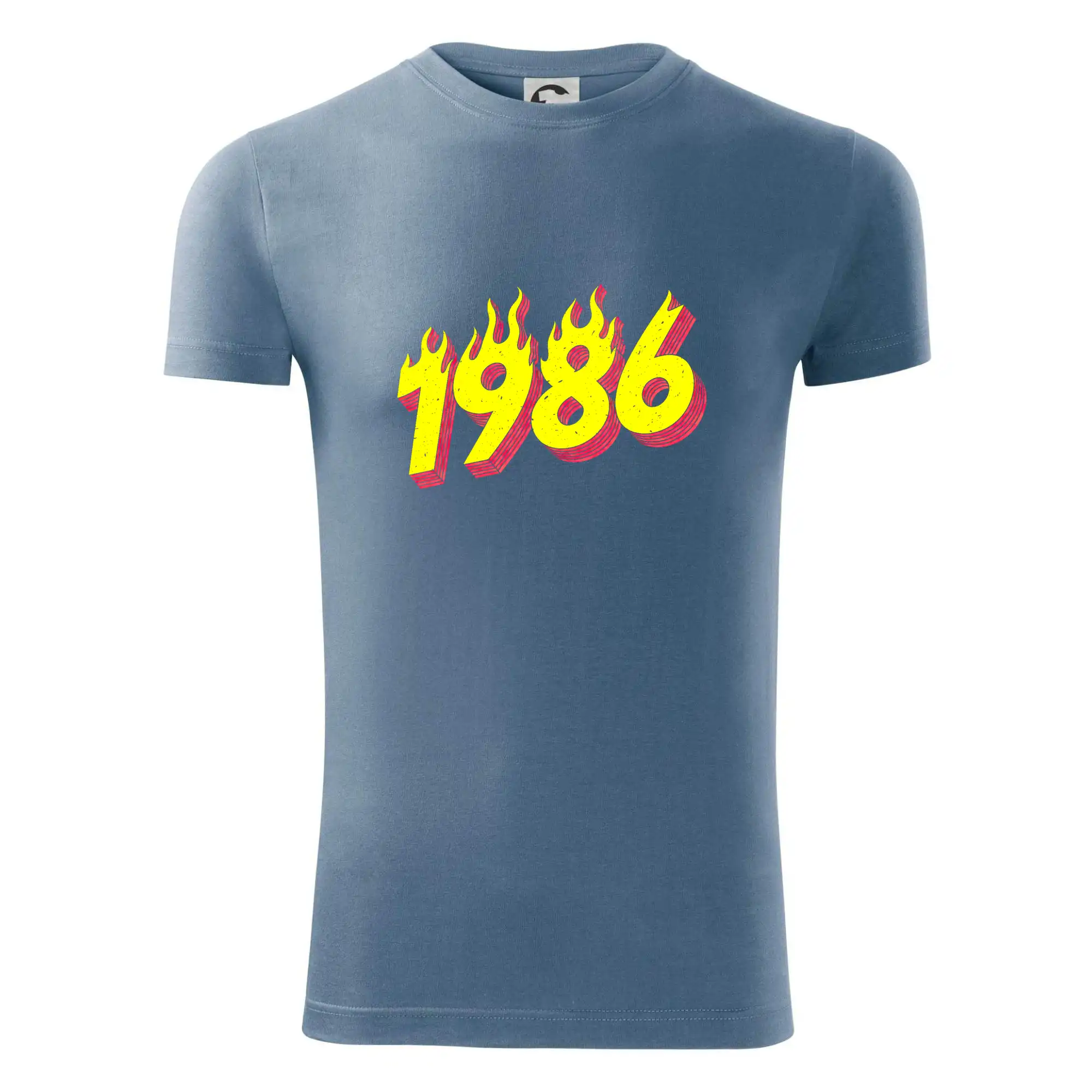 Trička s ročníkom 1986 - Narodeniny v ohni 1986 - Viper FIT - Pánske zúžené tričko