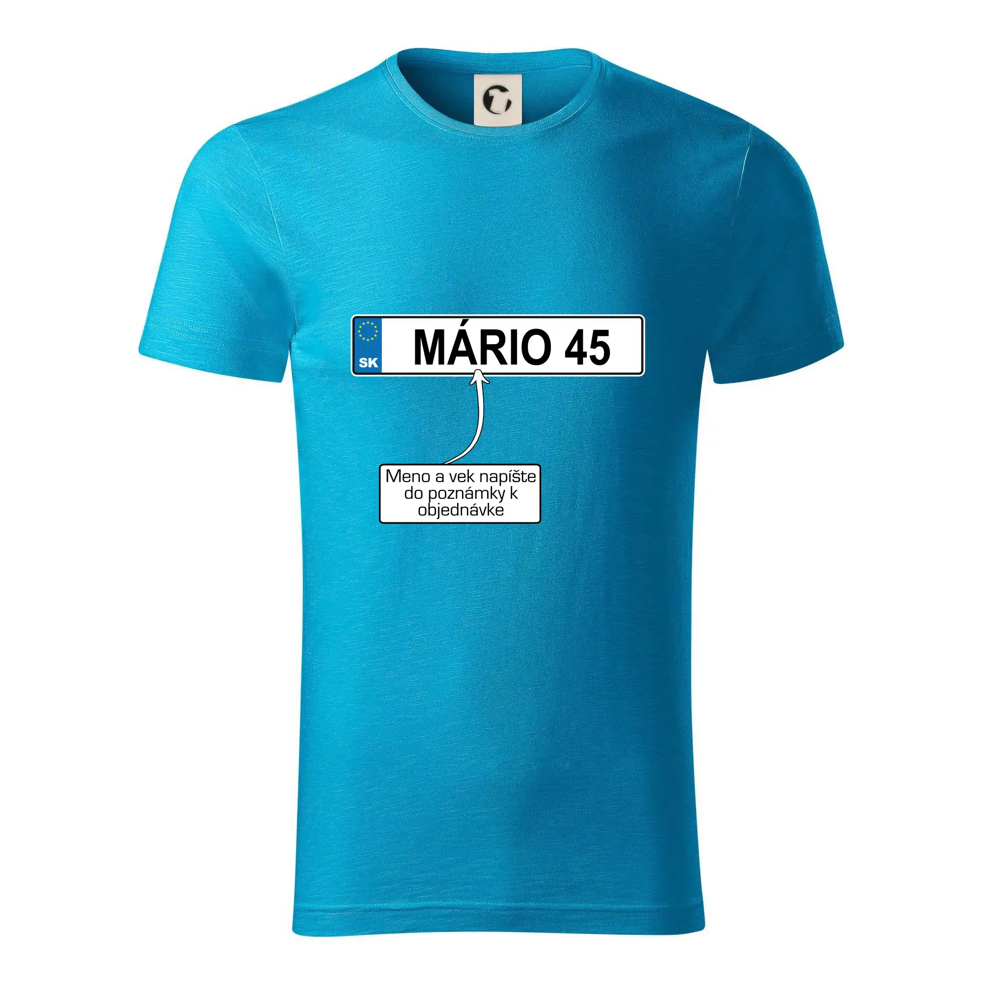 Tričká k narodeninám - ŠPZ Meno a vek - Tričko z organickej bavlny