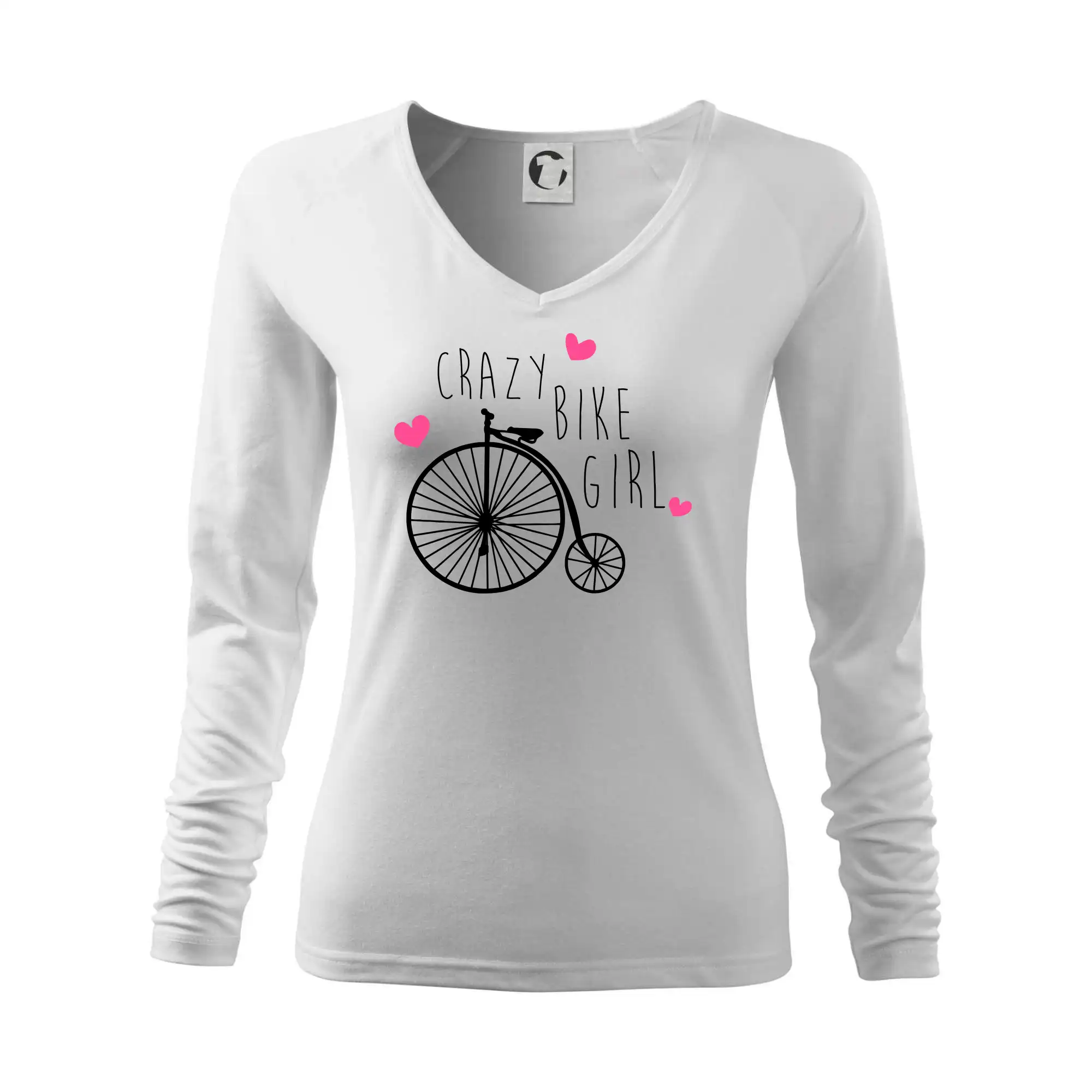 Tričko ako darček pre cyklistu - Crazy bike girl - Tričko dámske Elegance