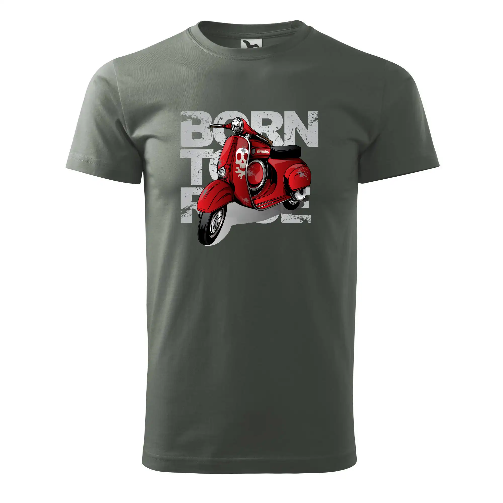 Scooter born to ride red - Pánske tričko nižšej gramáže