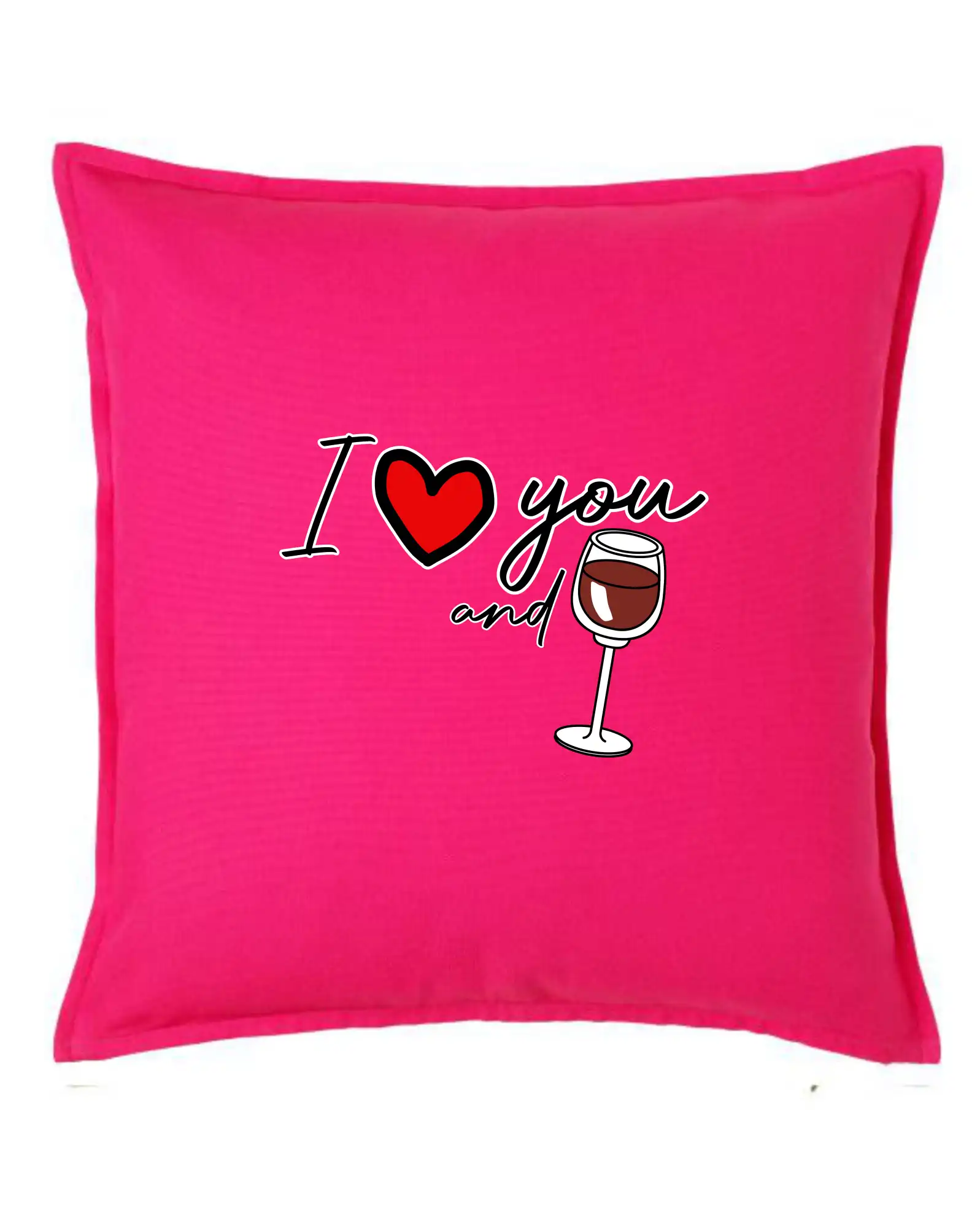 I love you and red wine - Vankúš 50x50