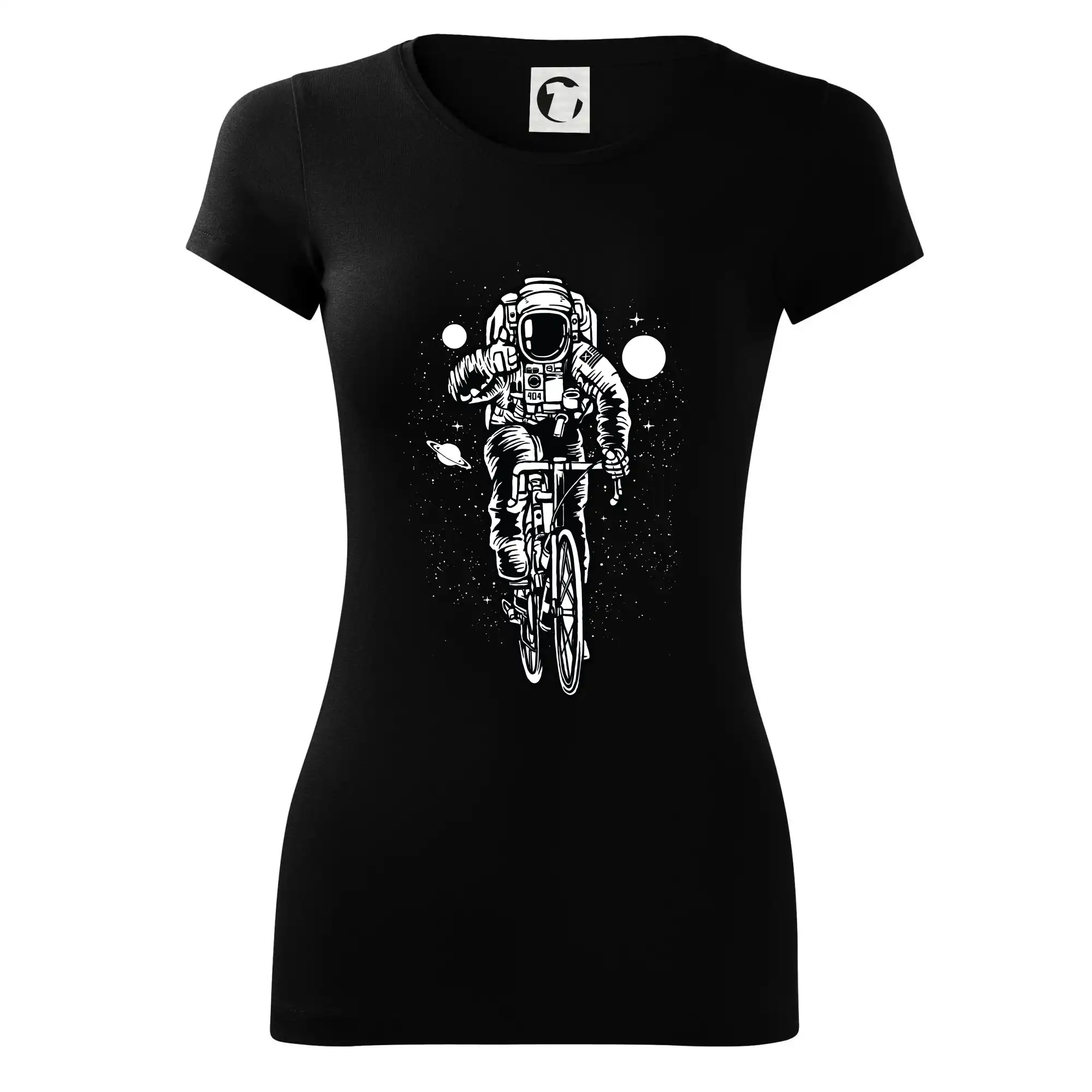 Tričko ako darček pre cyklistu - Astronaut Bicycle - Dámske tričko Glance - Priliehavejší strih