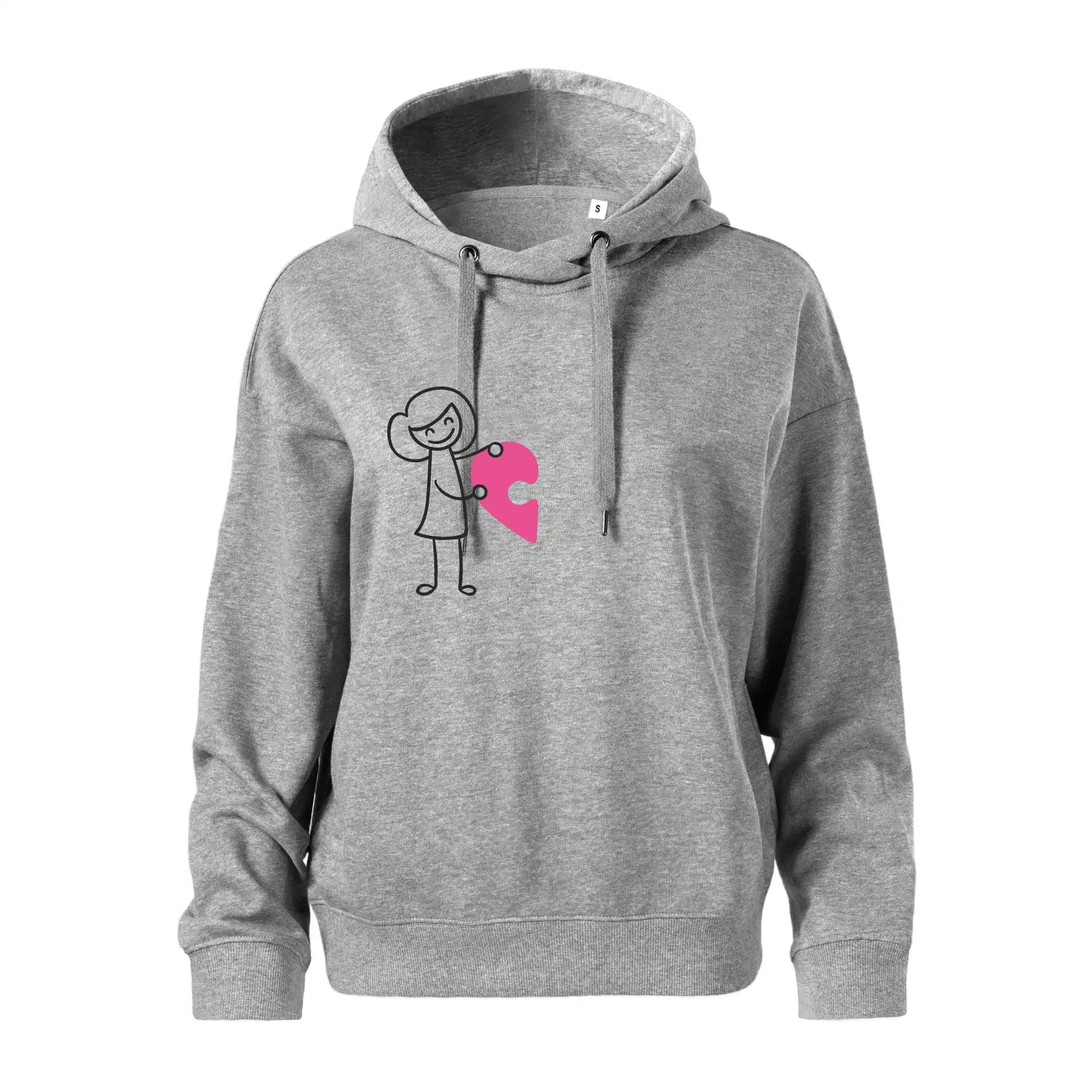 Párové tričká puzzle postavička - Oversized mikina dámská Moon - kratšia + širšia