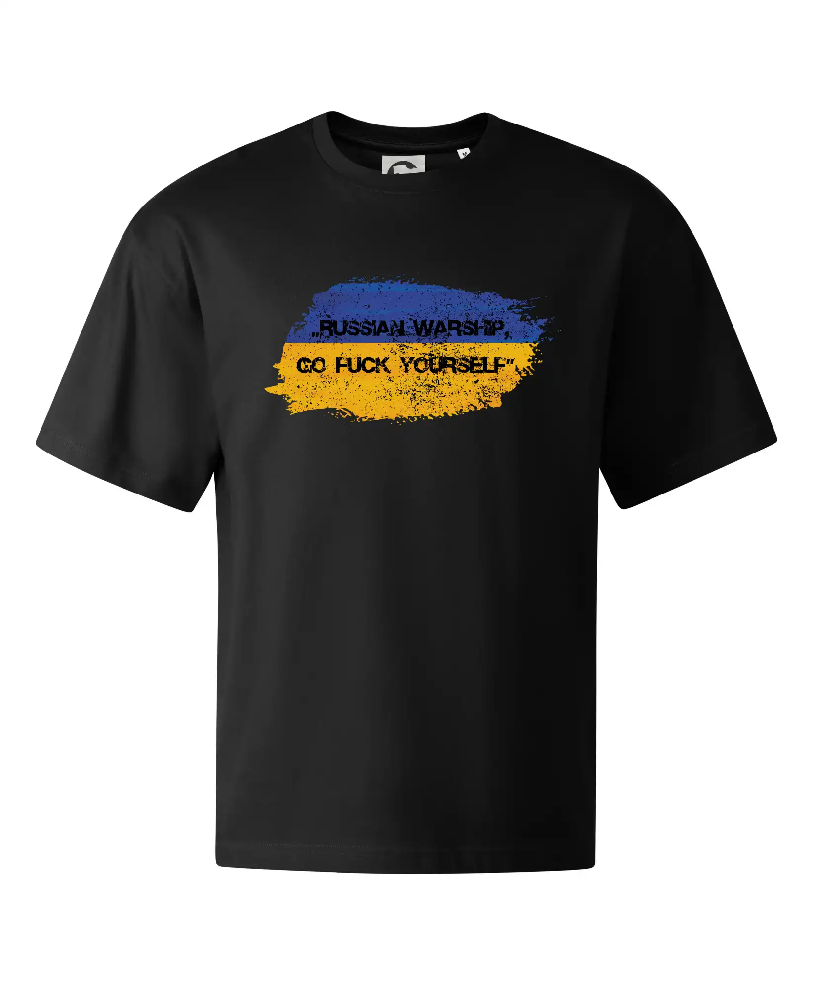 Tričká s vlajkou ukrajiny - Russian warship, go fuck yourself - Stage unisex - OVERSIZE