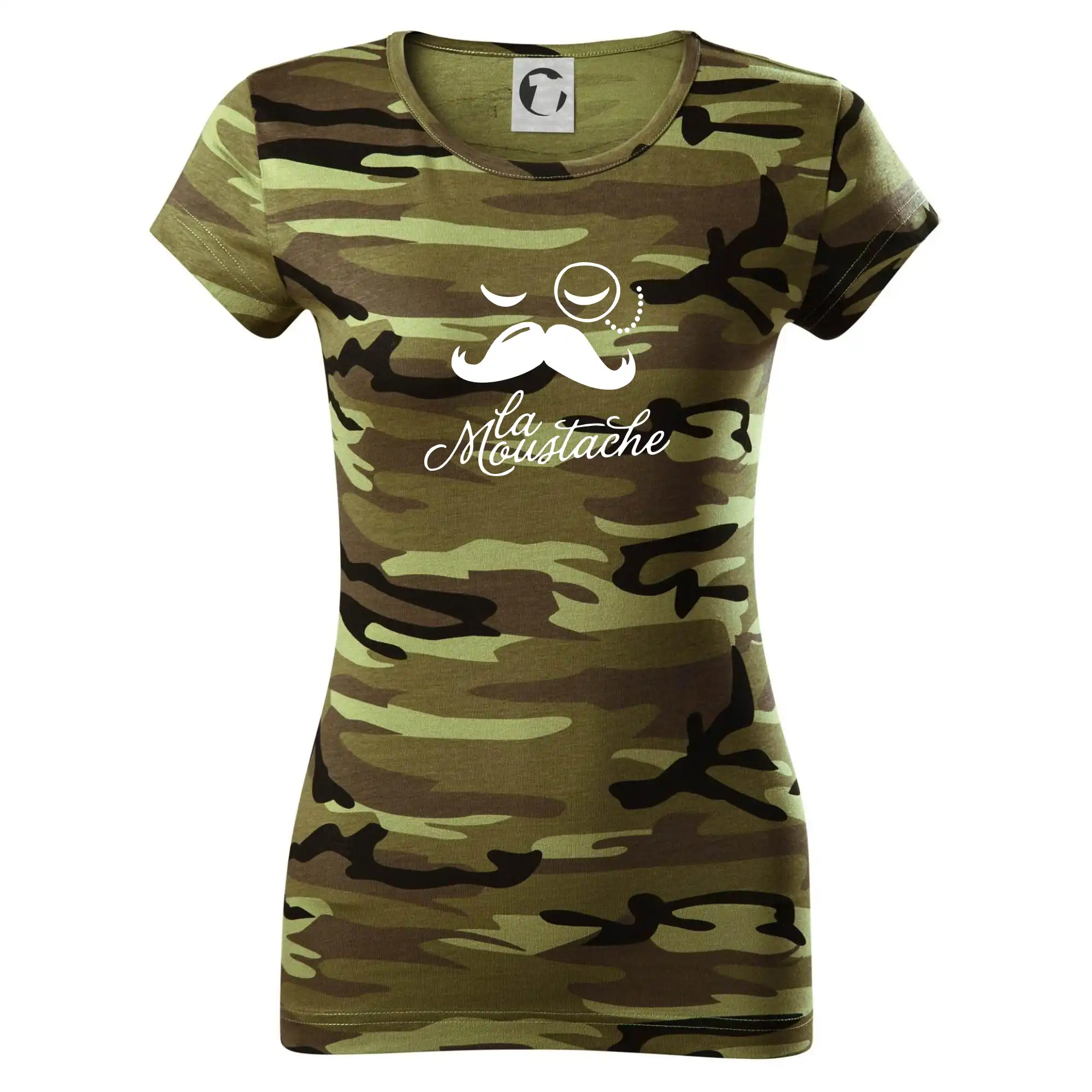 Tričká s fúzikmi - La Mustache - Dámske maskáčové tričko