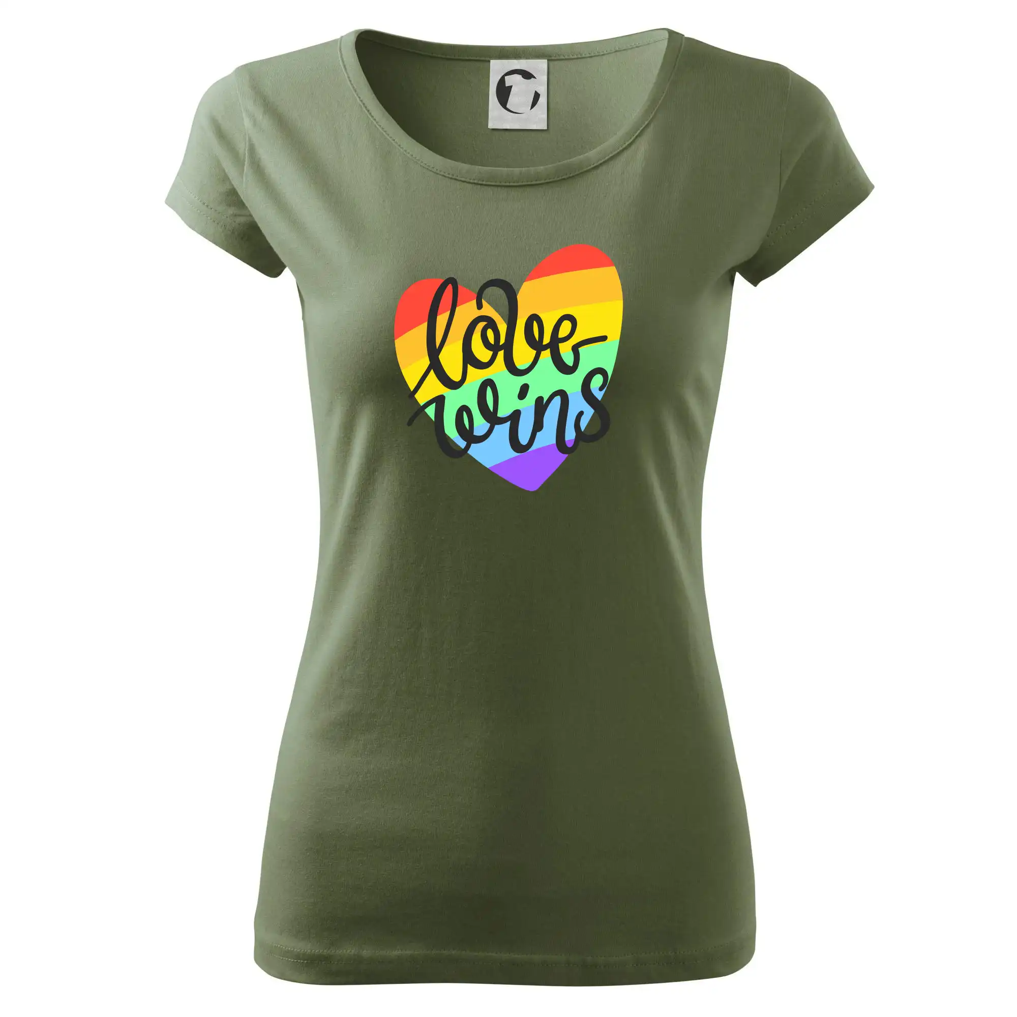 Tričká pre LGBT a Queer komunitu - Love wins srdce - Dámske tričko Pure