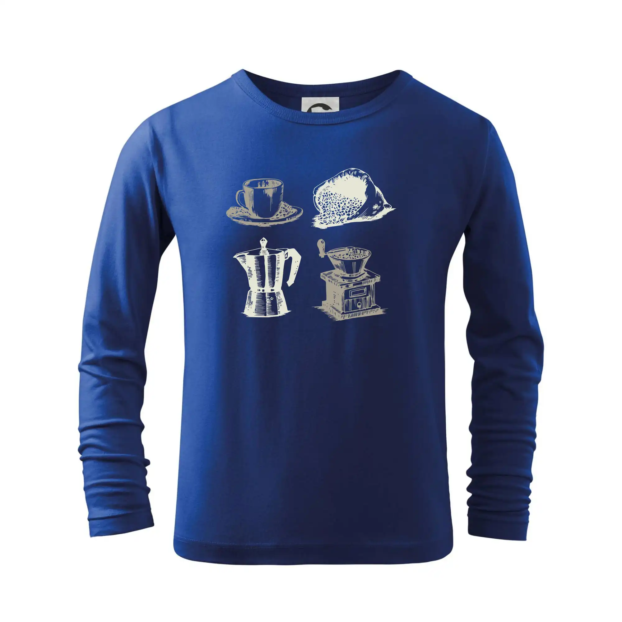 Mops na tričku - Starpugs coffee - Tričko detské Long Sleeve