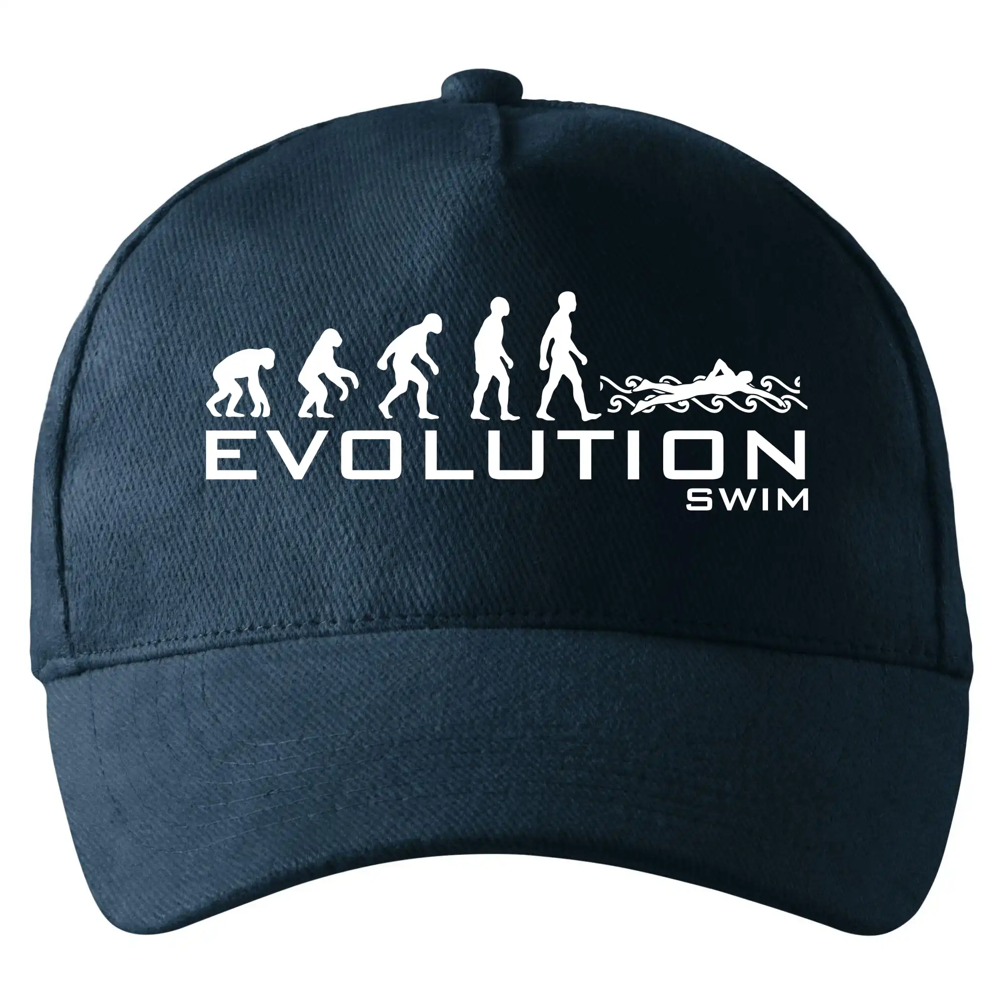 Tričká s potlačou evolúcia - Evolúcia Swim - Šiltovka so zahnutým šiltom a mosaznou sponou