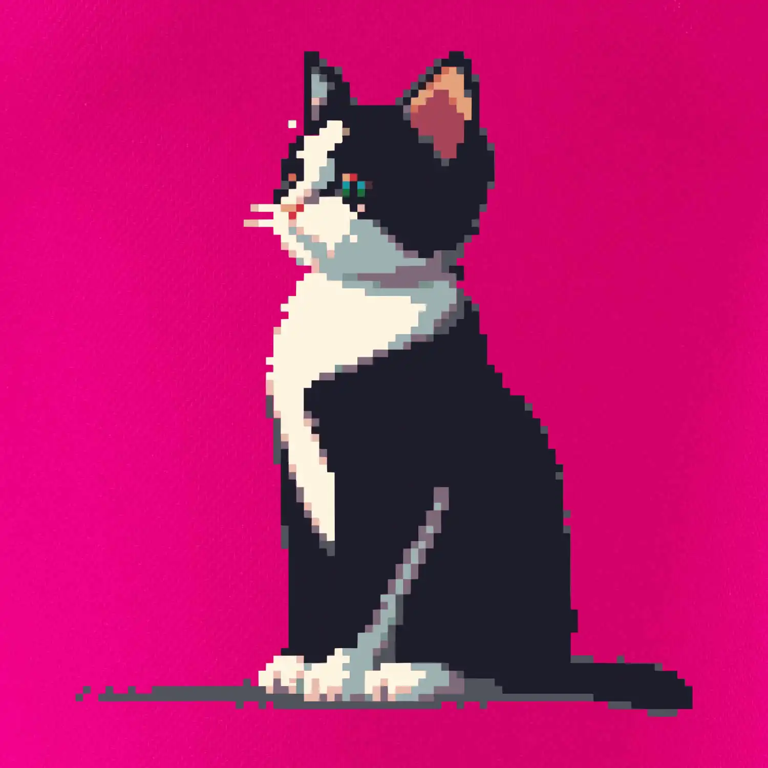 Mourovatá kočka pixel