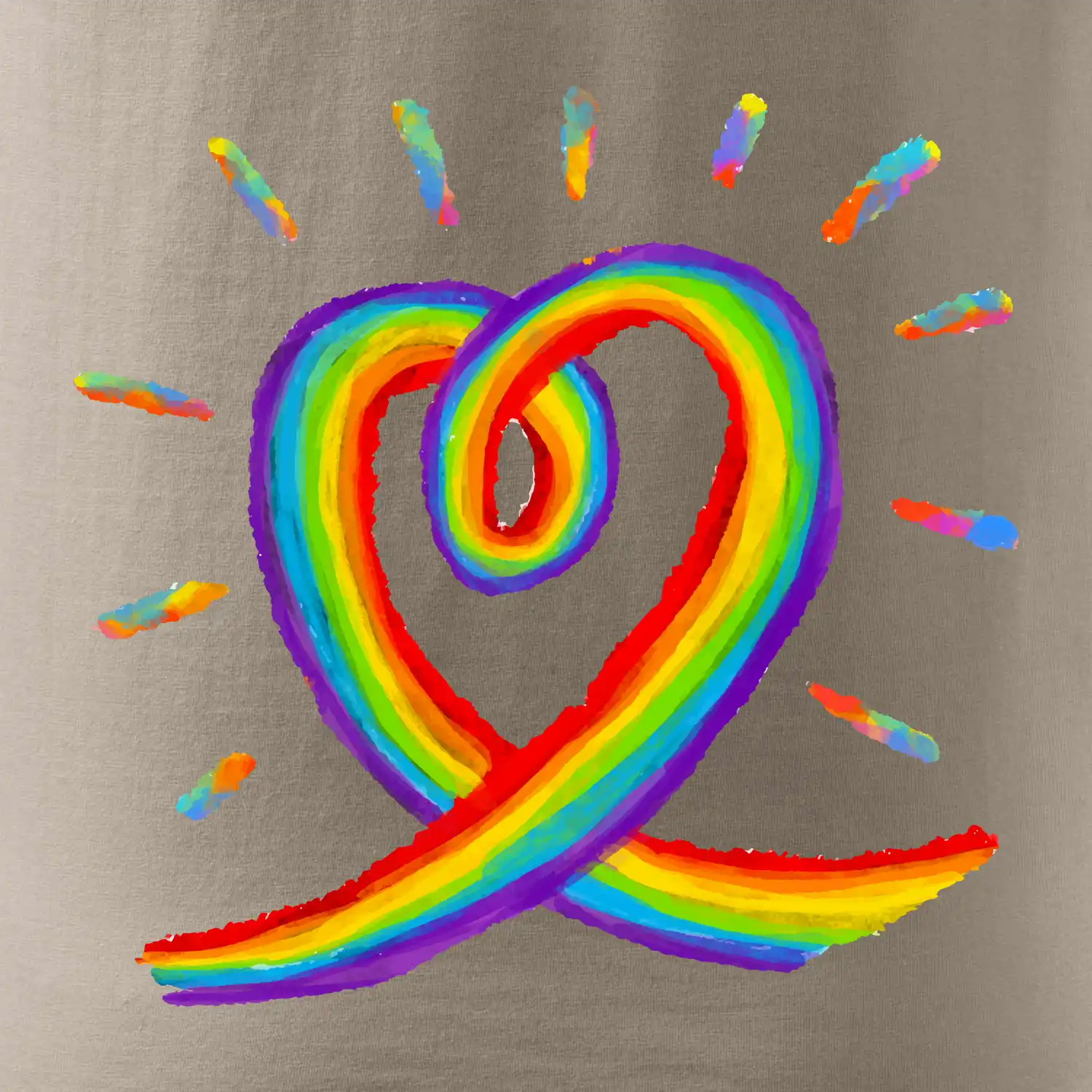 Srdce pride duha kreslená