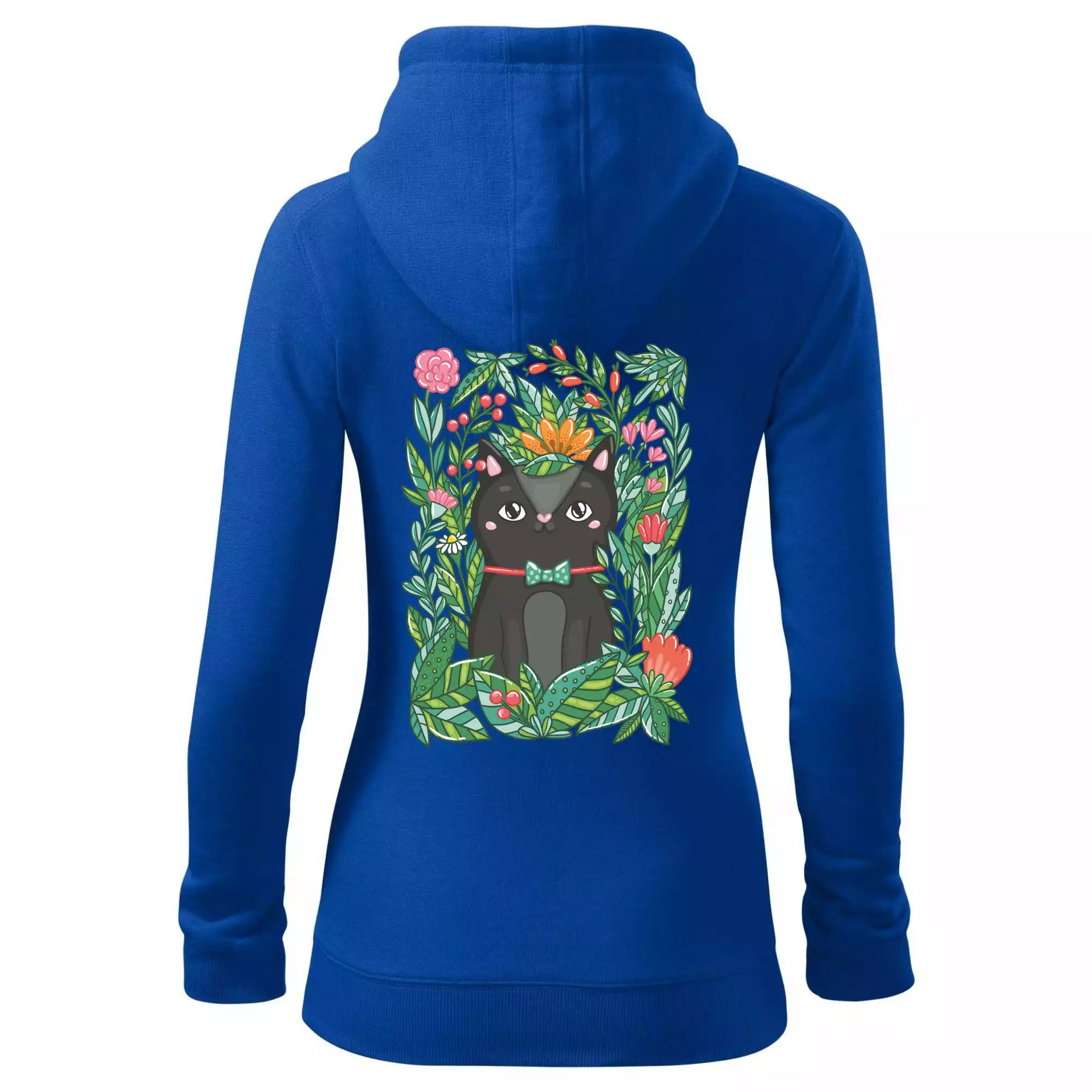 Kočka s květy malovaná