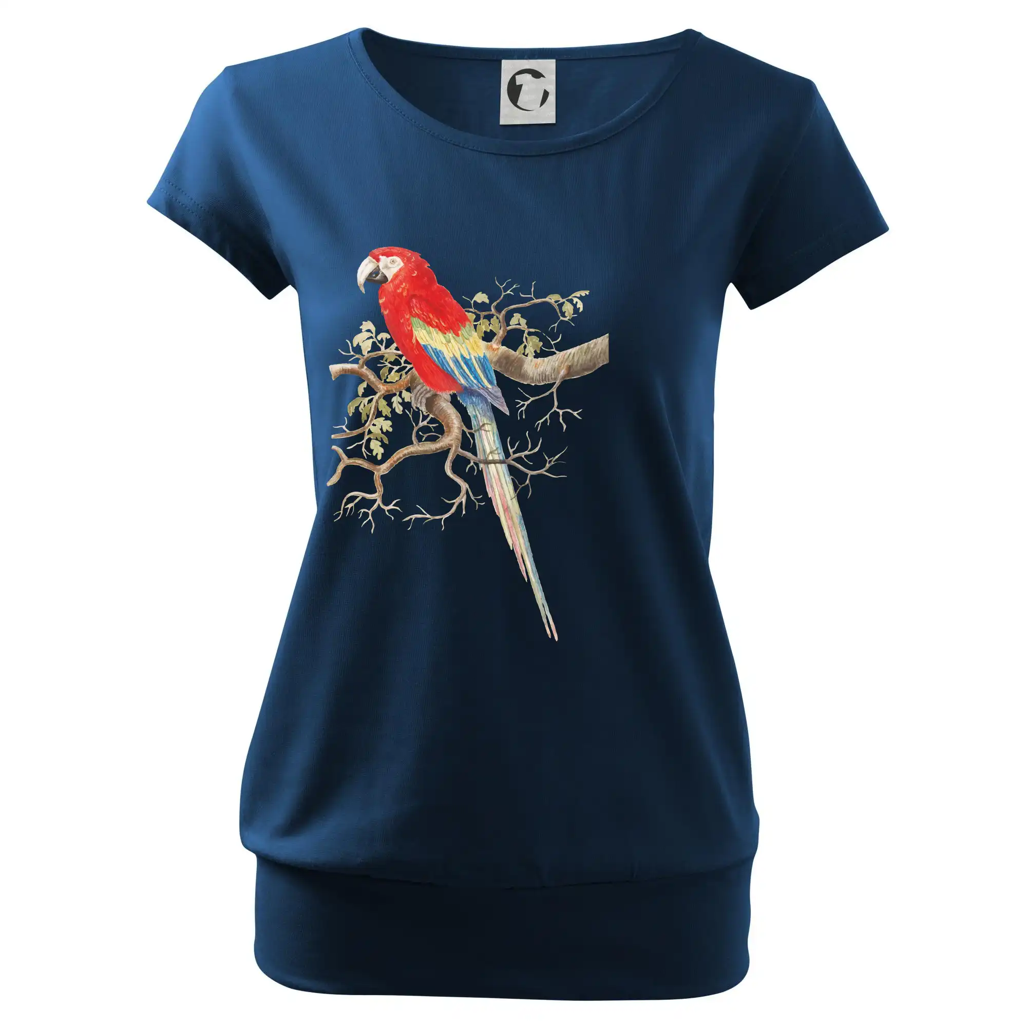 Papoušek na listnatém stromě