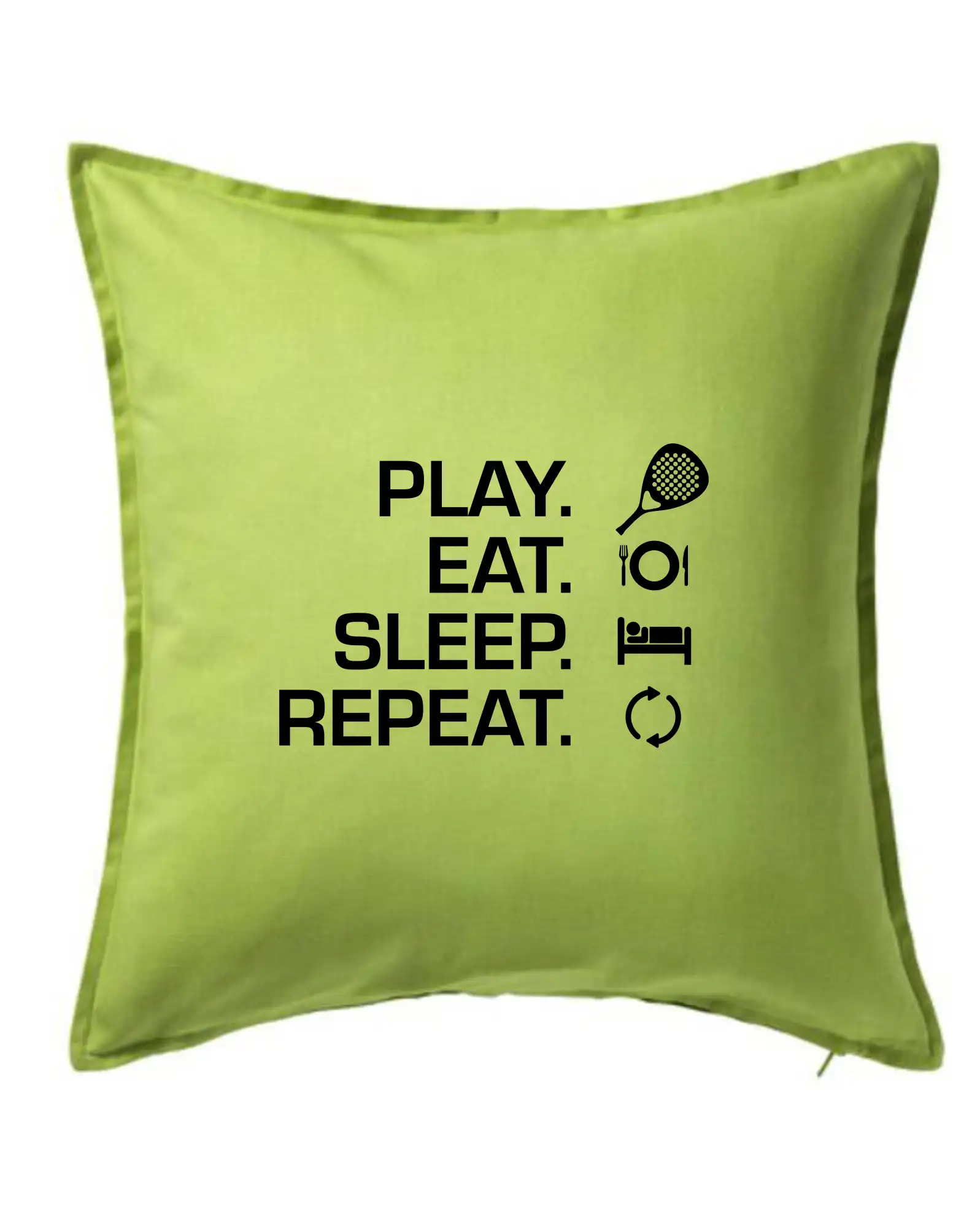 Tričká s motívmi Padel tenis - Play eat sleep repeat padel - Vankúš 50x50