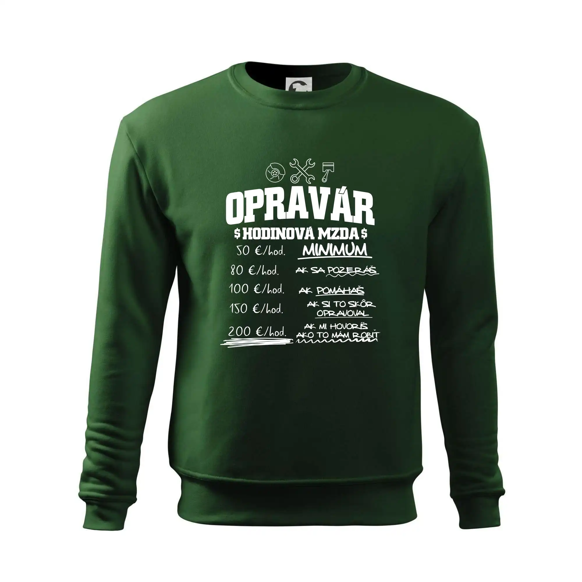 Hodinová mzda - opravár