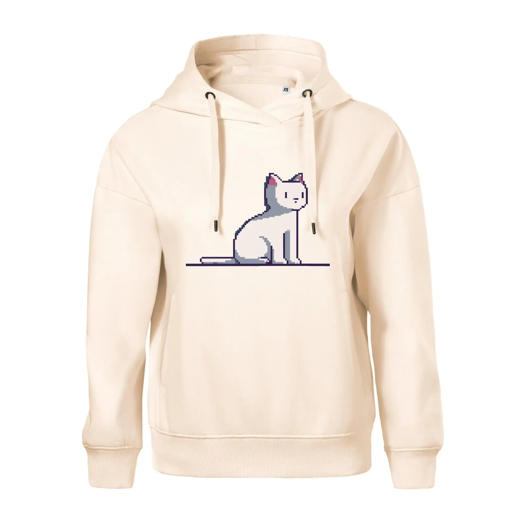 Kočka bílá pixel