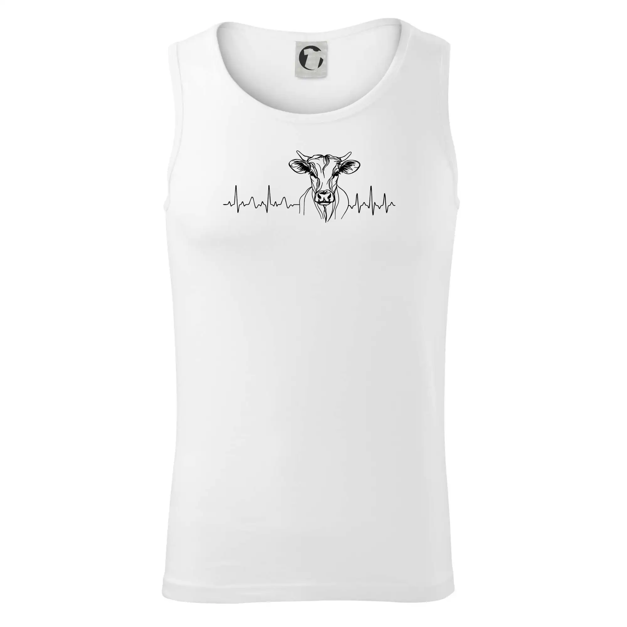 Tričká s kravou - EKG krivka krava - Tielko pánske Core