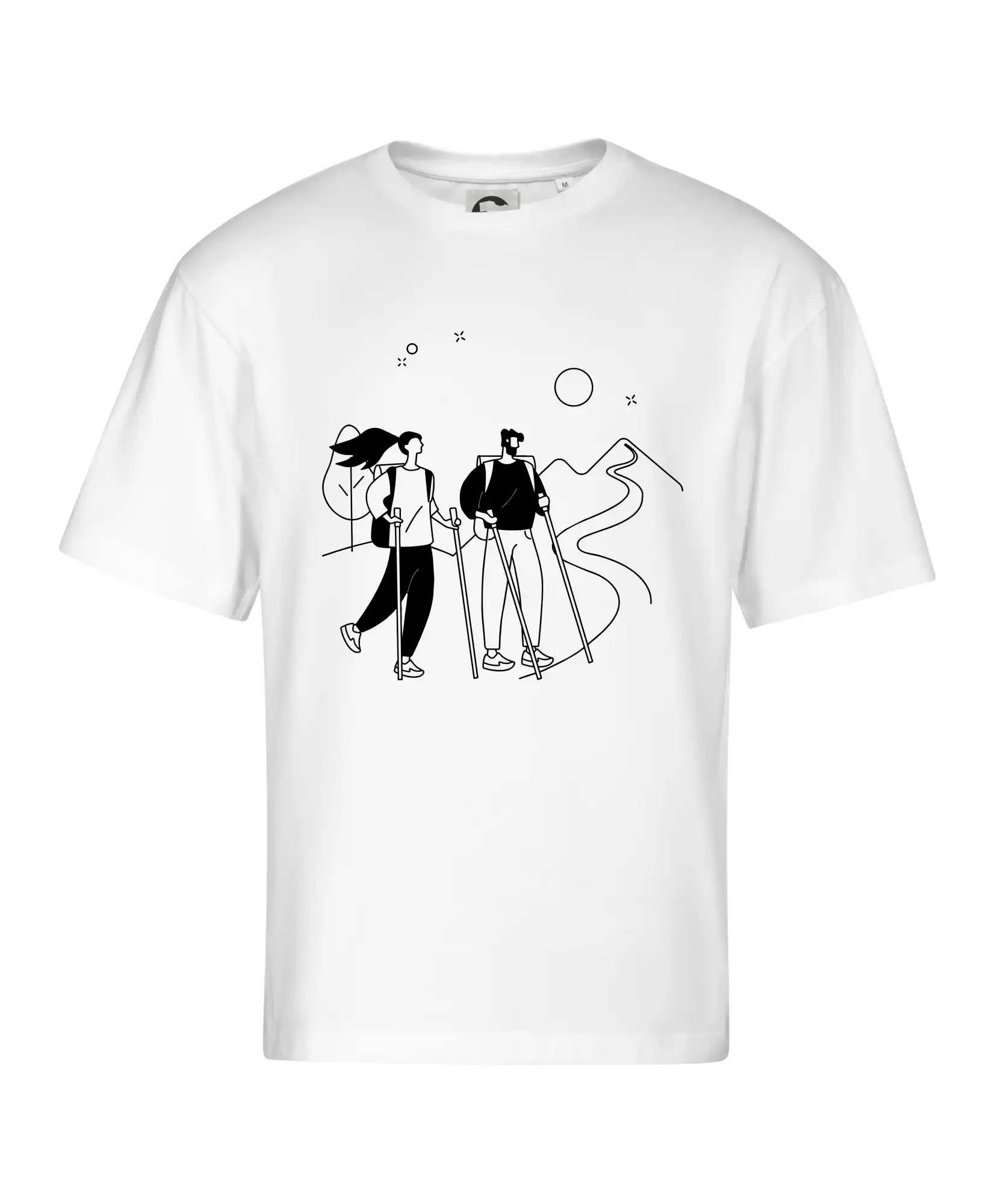 Kreslený pár na výletě