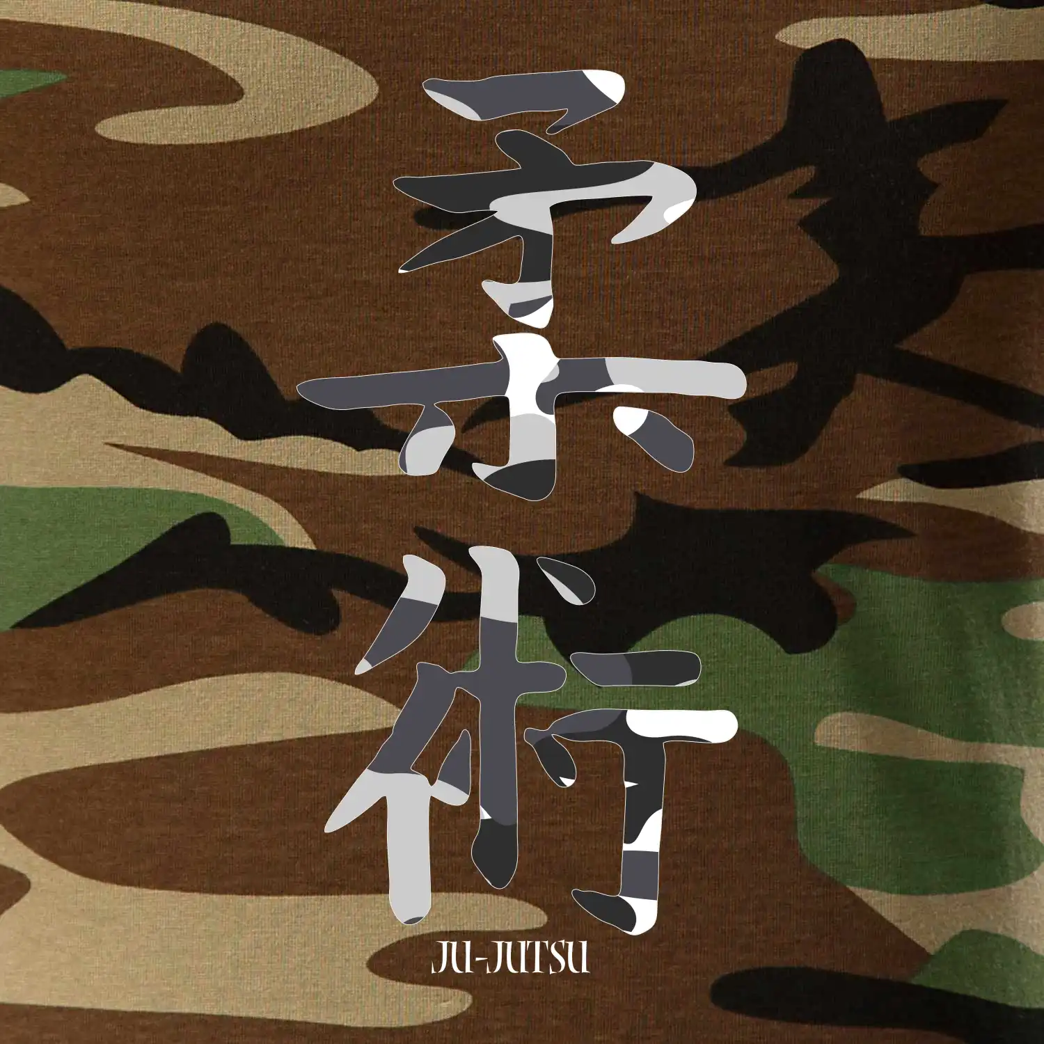 Ju-jutsu maskáčový nápis