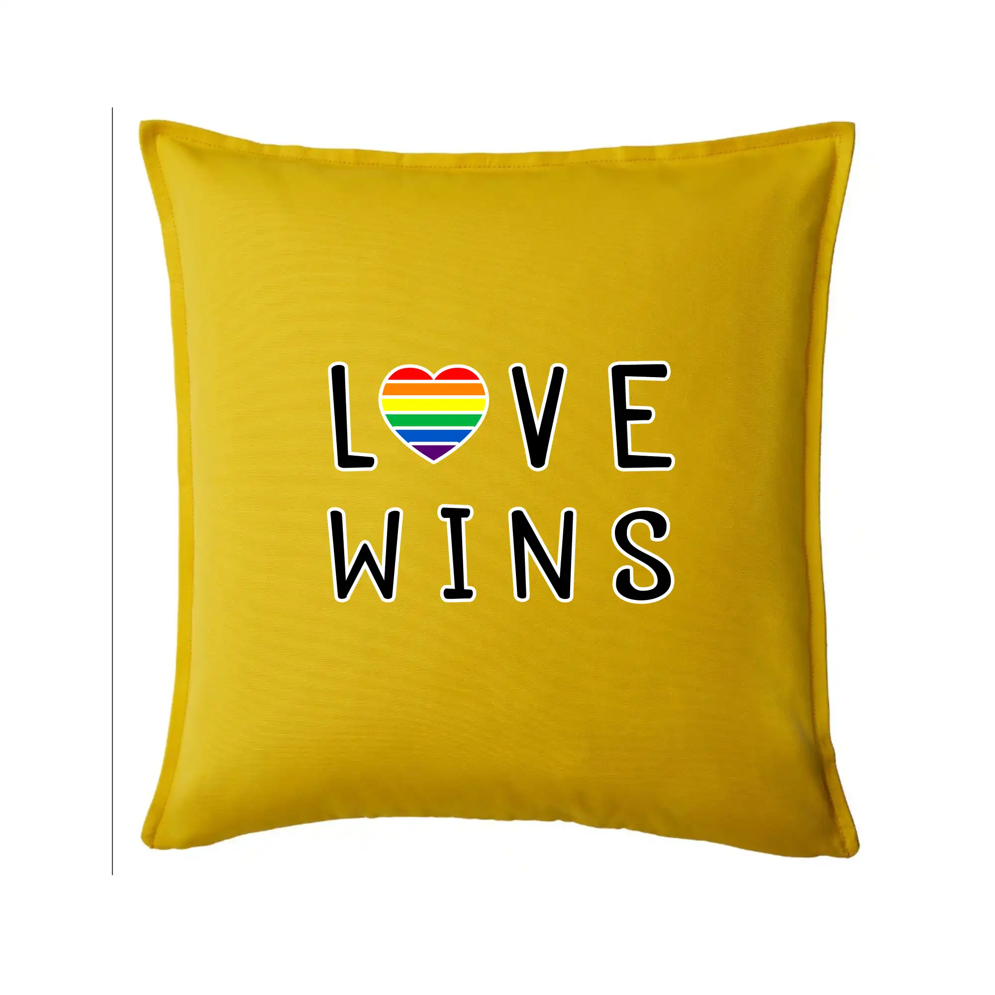 Tričká pre LGBT a Queer komunitu - Love wins nápis - Vankúš 50x50