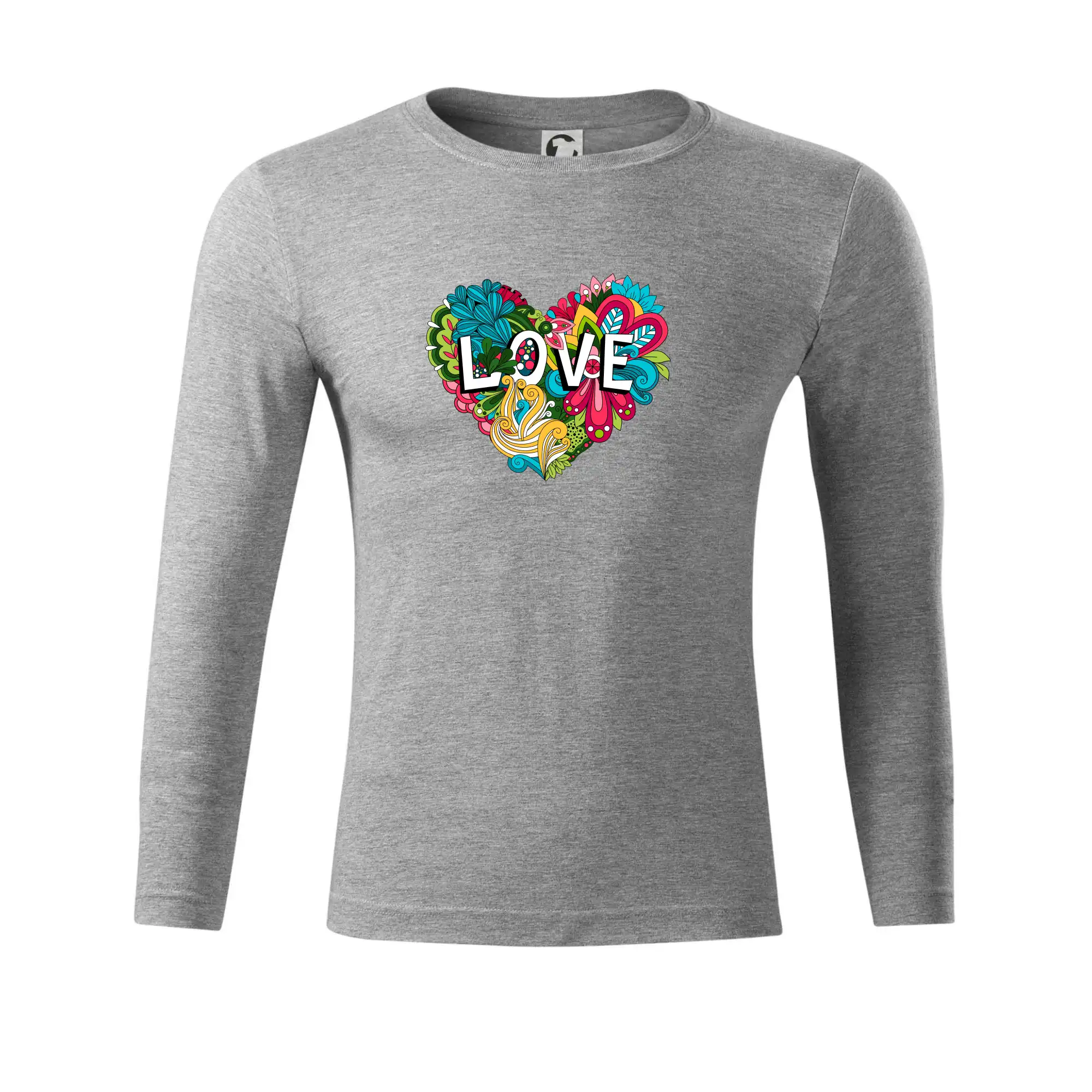 Love nápis květovaný