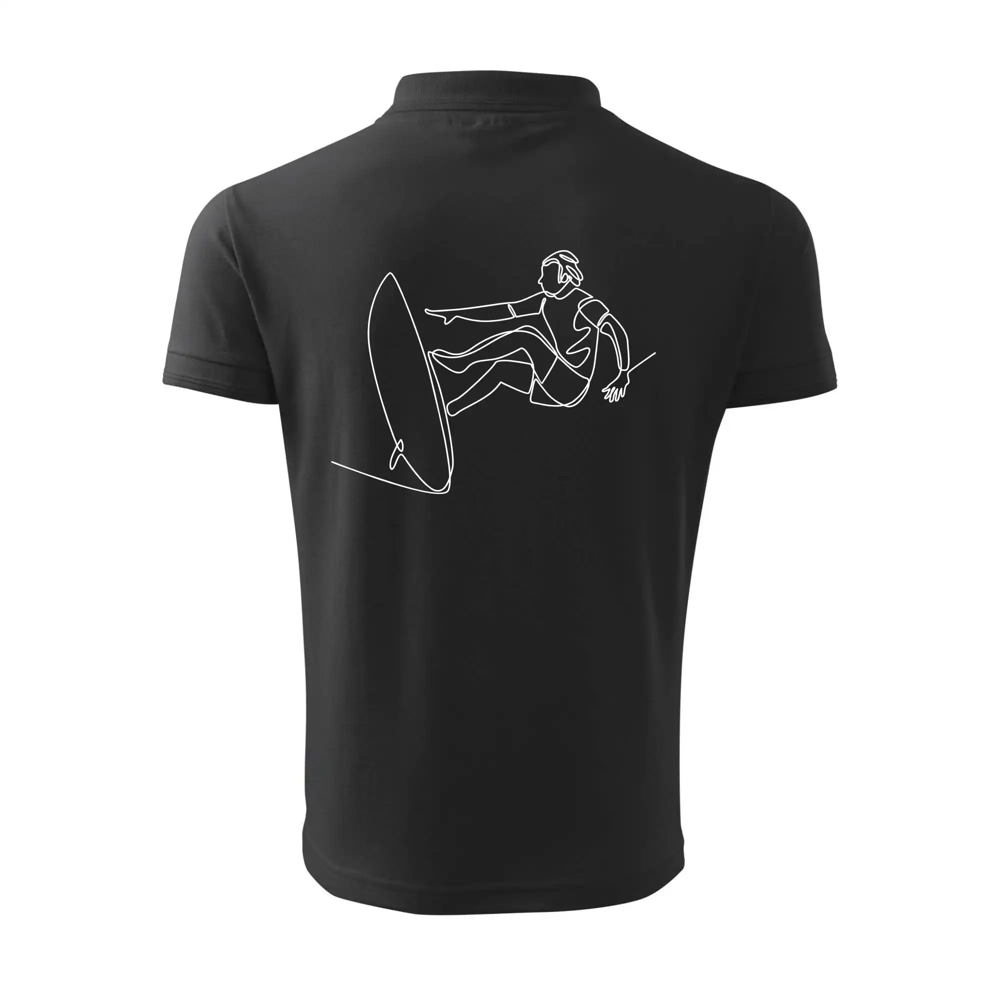 Surfař na vlně jedním tahem