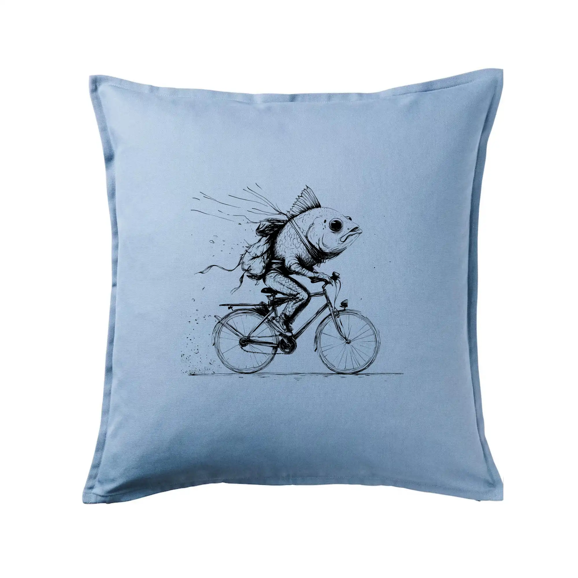 Tričko ako darček pre cyklistu - Ryba na bicykli - Vankúš 50x50