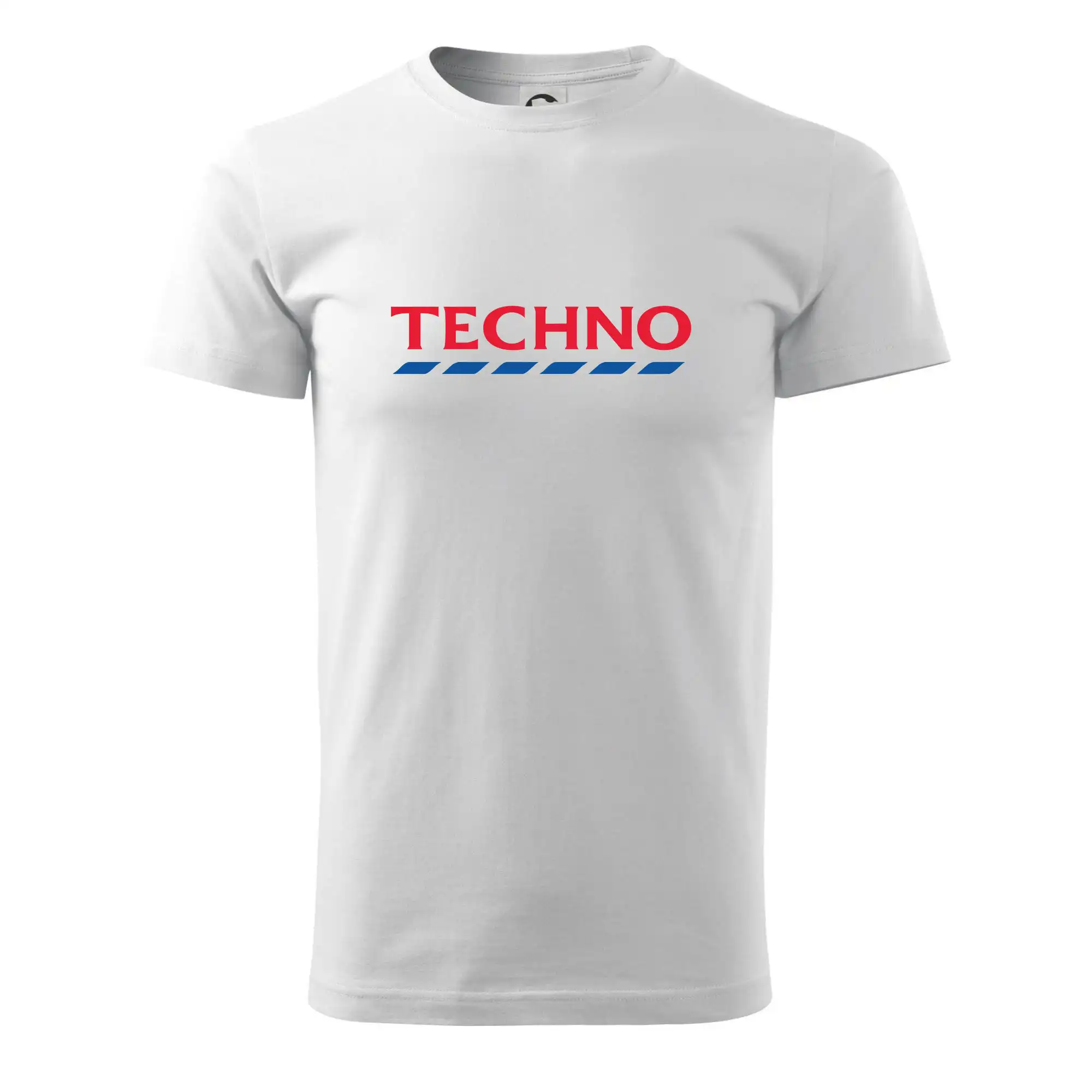 Techno - červeno modrý - Klasické pánske tričko vyššej gramáže