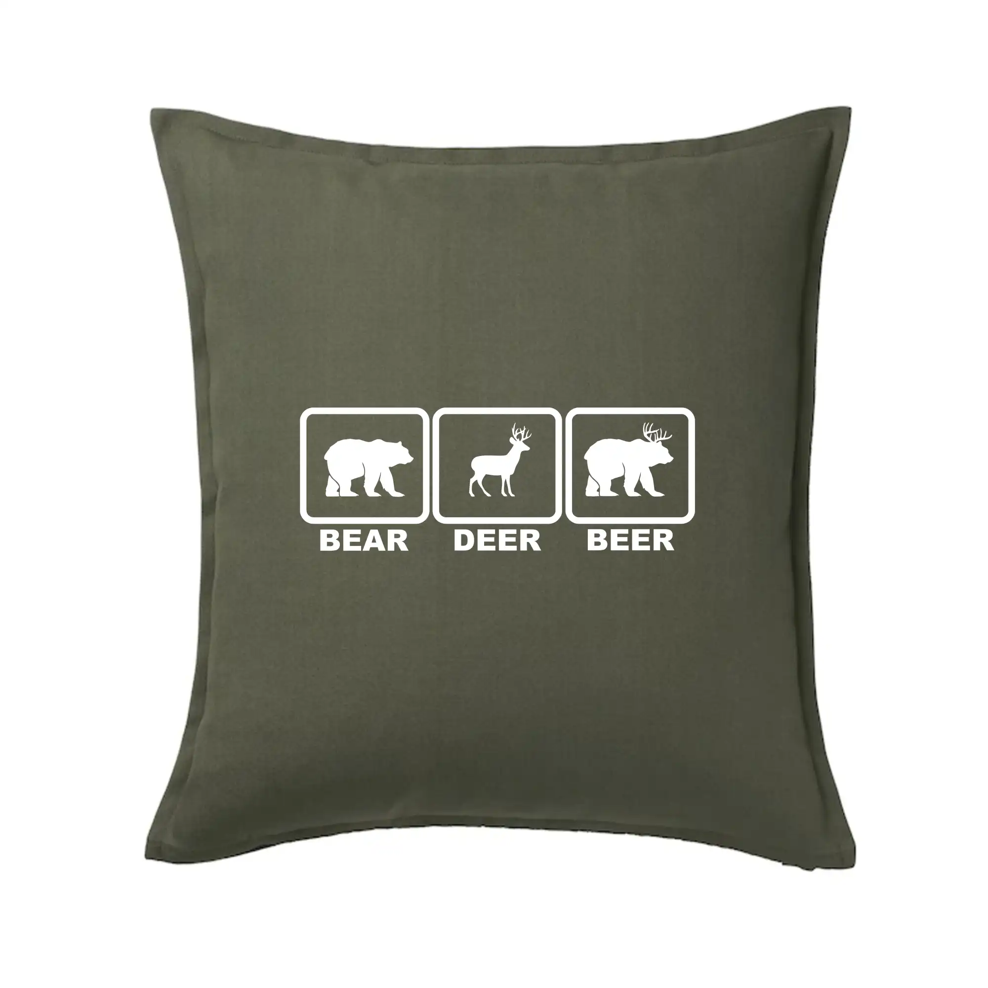 Vtipná tričká pre pivárov - Bear - Deer - Beer - Vankúš 50x50