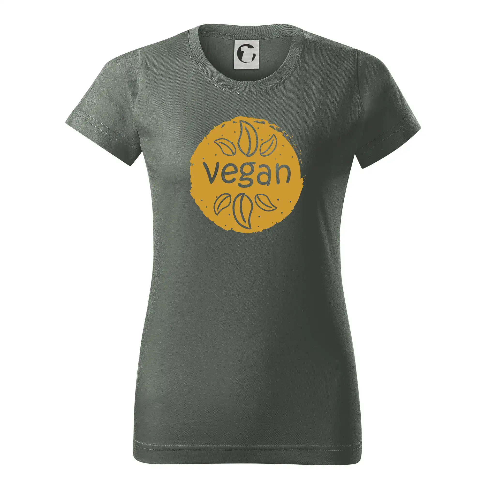 Životný štýl - Vegan hnedý kruh - Dámske tričko basic - ľahko voľnejšie a dlhšie