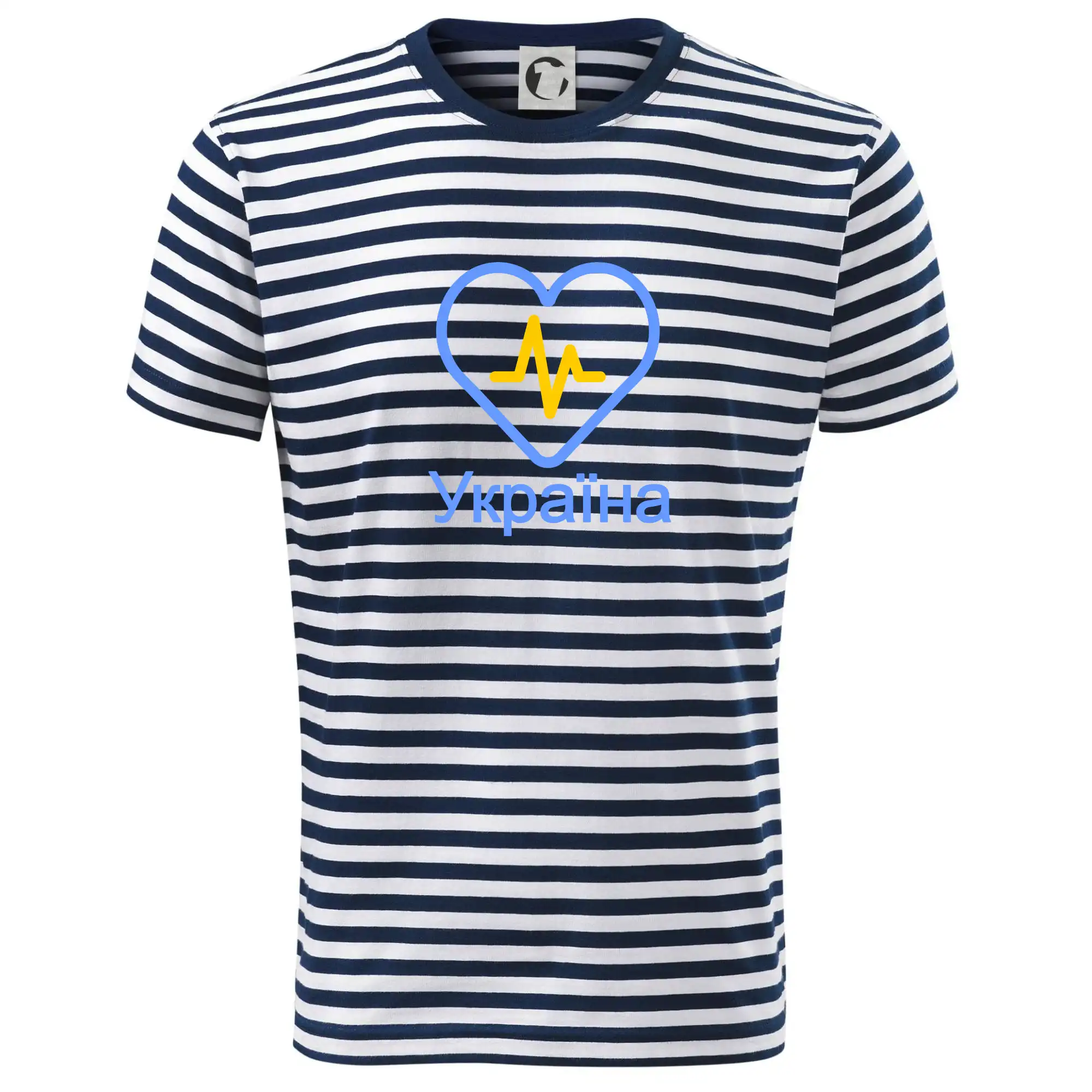 Tričká s vlajkou ukrajiny - Moje srdce bije pre Ukrajinu - veľké - Dětské triko na vodu