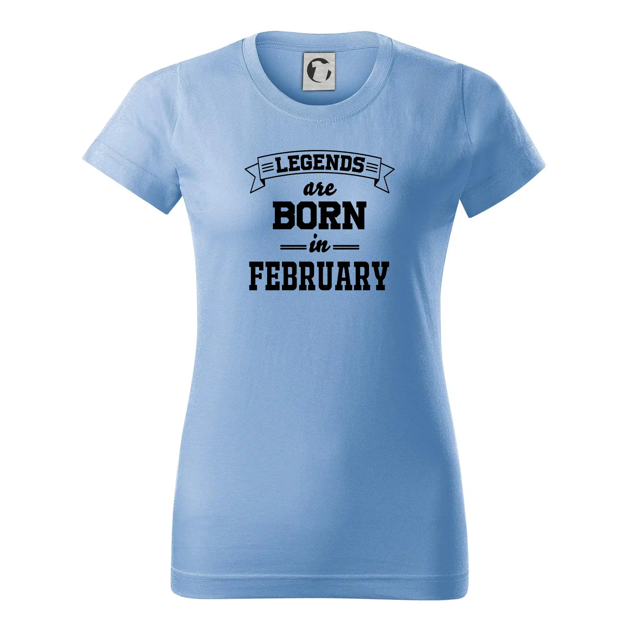 Tričká pre narodené vo februári - Legends are born in February - Dámske tričko basic - ľahko voľnejšie a dlhšie
