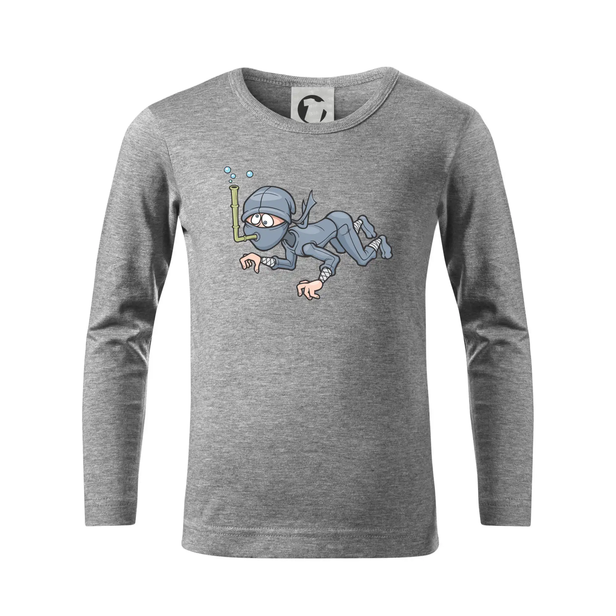 Potápačské tričká - Potápač bez vzduchu - Tričko detské Long Sleeve
