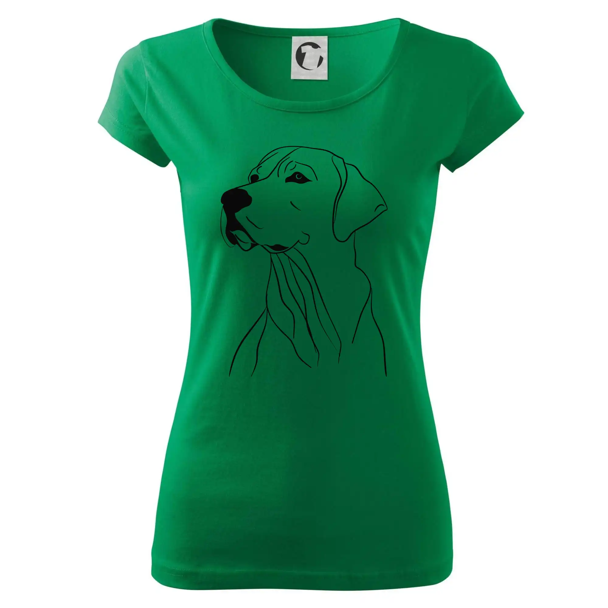 Labrador - Labrador čierna kresba - Dámske tričko Pure