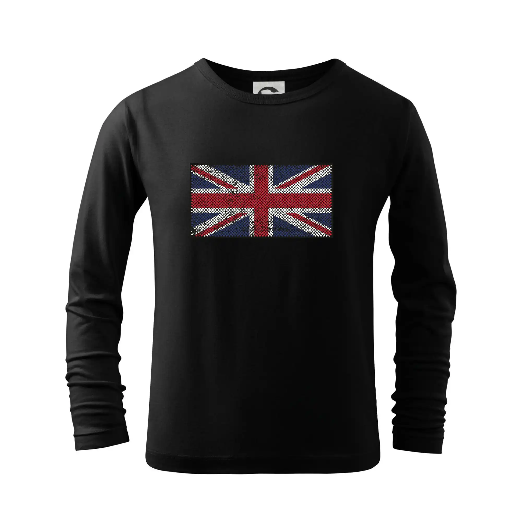 Tričká Anglicko - Britská vlajka bodkovaná - Tričko detské Long Sleeve