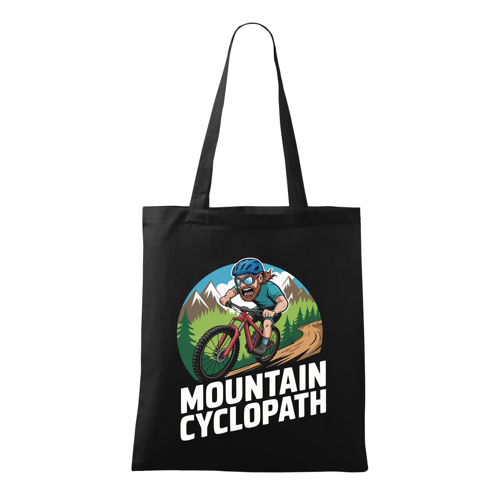 Tričko ako darček pre cyklistu - Mountain cyclopat plnovous - Taška bavlnená