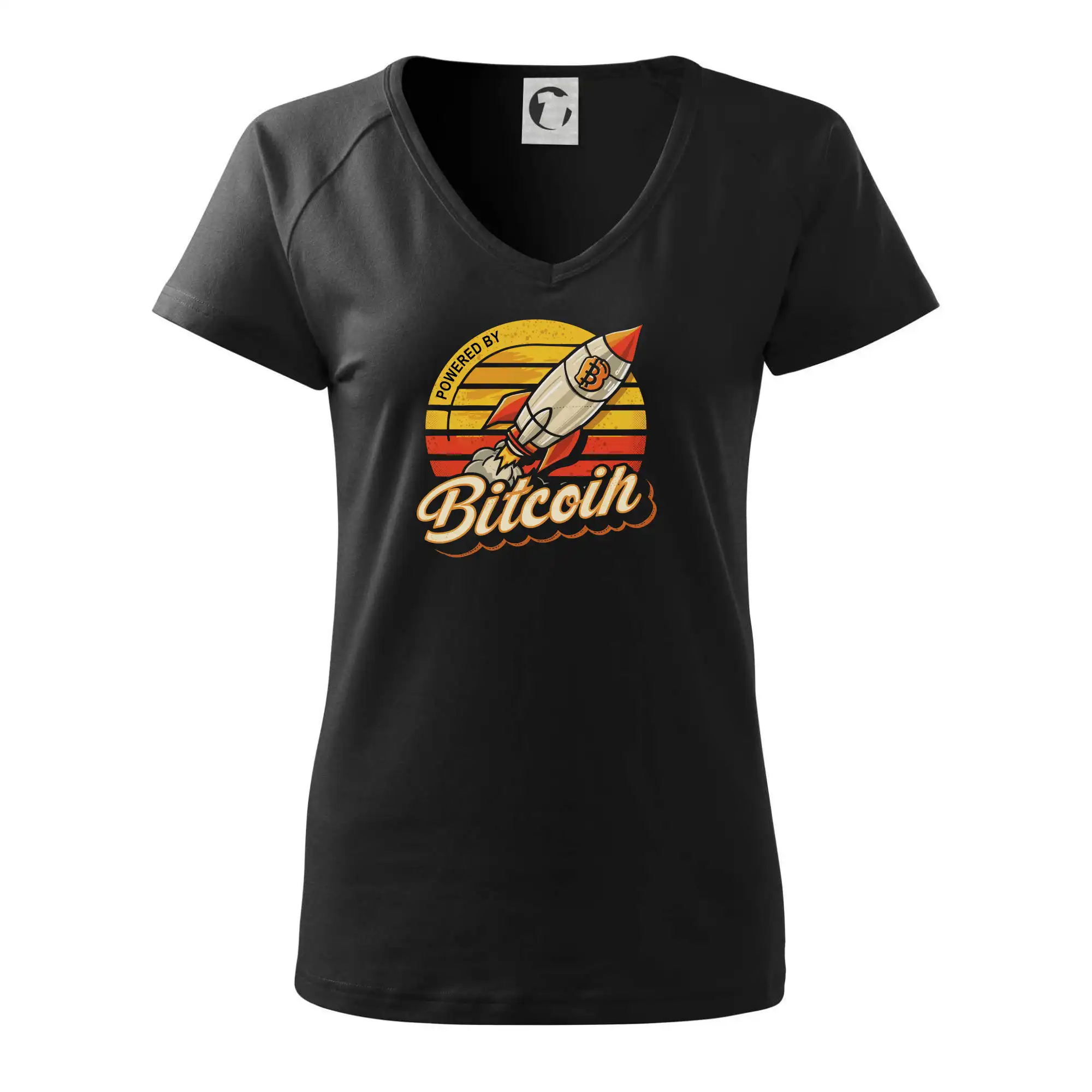 Powered by Bitcoin  bitcoin rocket - Tričko dámske Dream