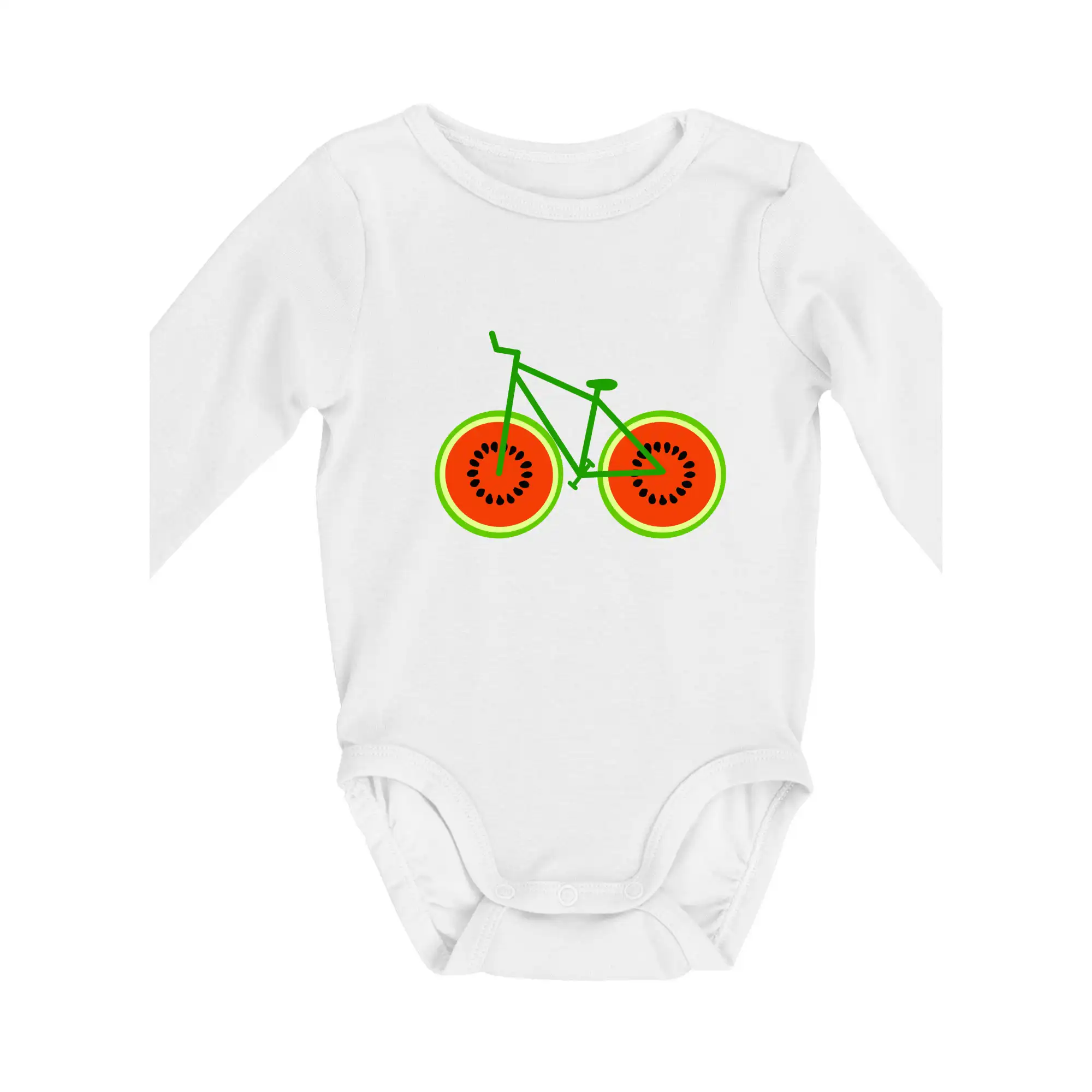 Tričko ako darček pre cyklistu - Kolo meloun (Moňas) - Body dojčenské s dlhým rukávom
