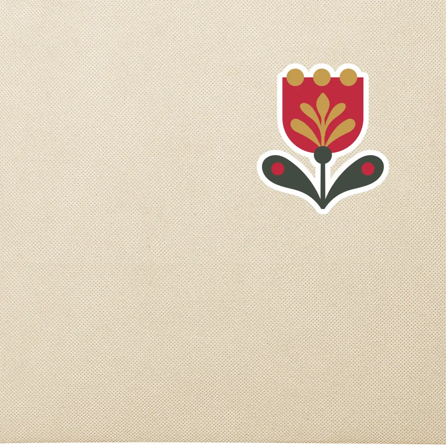 Folklor na prsu tulipán