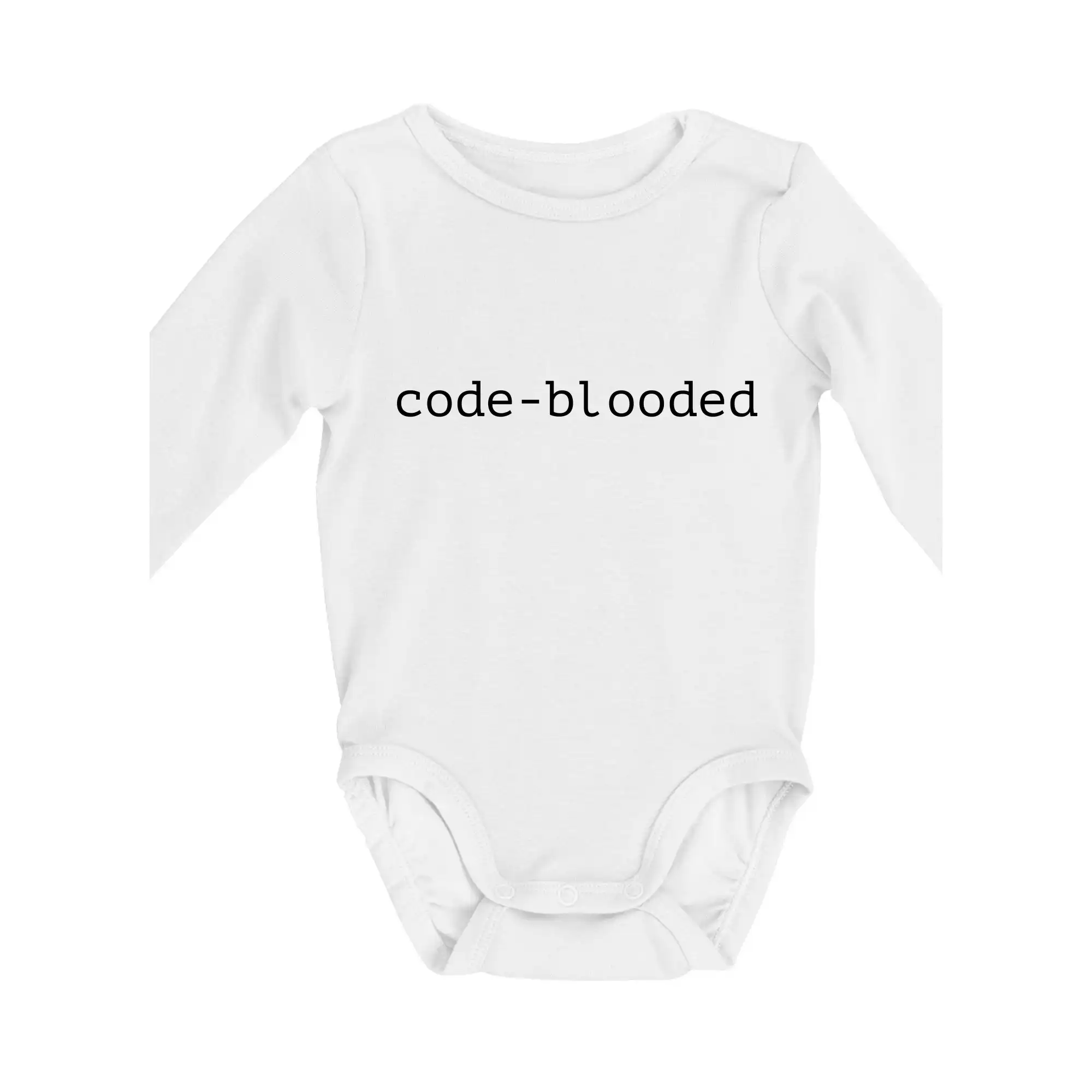 Tričká pre ajťákov - Code blooded - Body dojčenské s dlhým rukávom